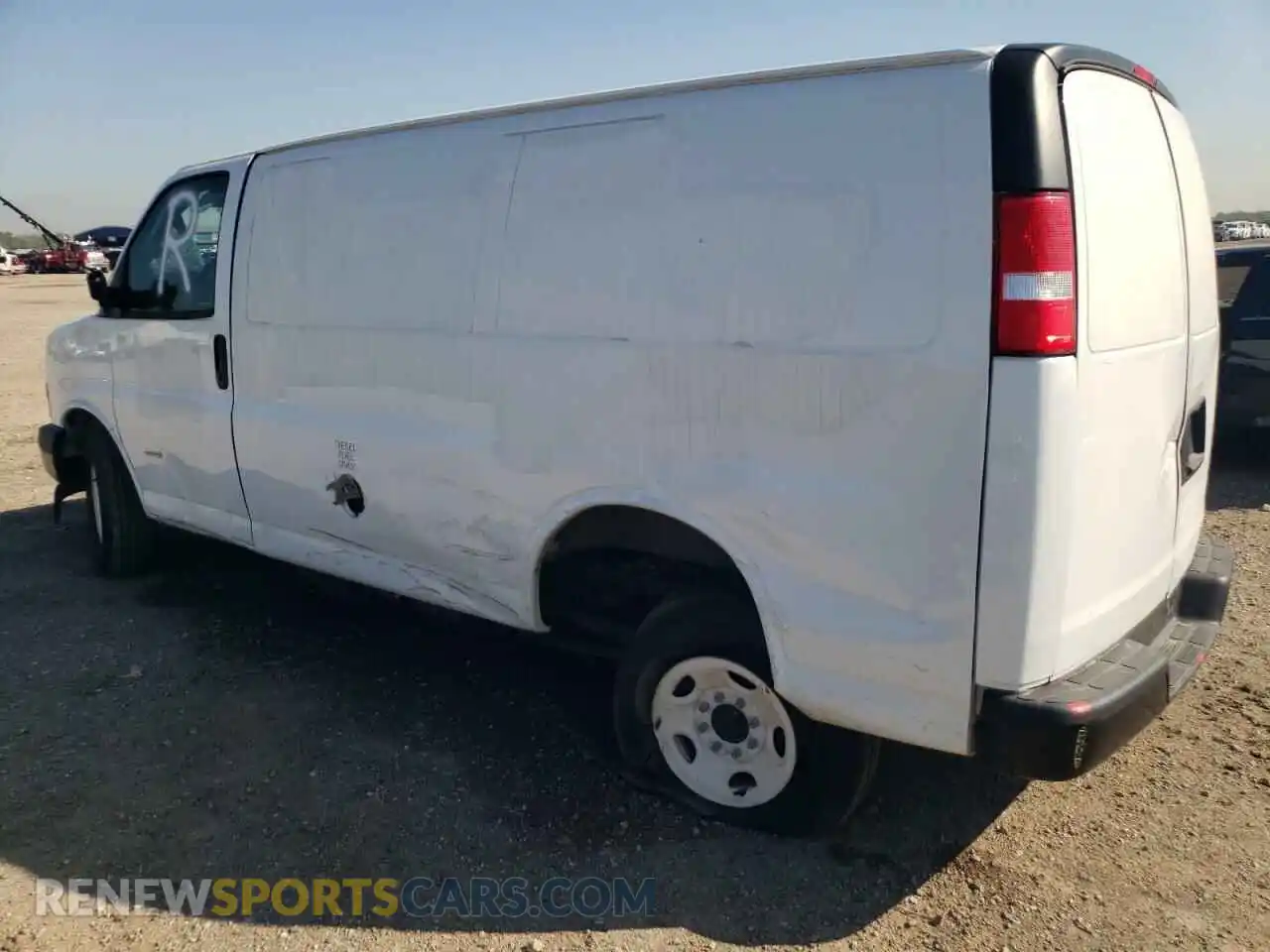 2 Photograph of a damaged car 1GCWGAF11N1231552 CHEVROLET EXPRESS 2022