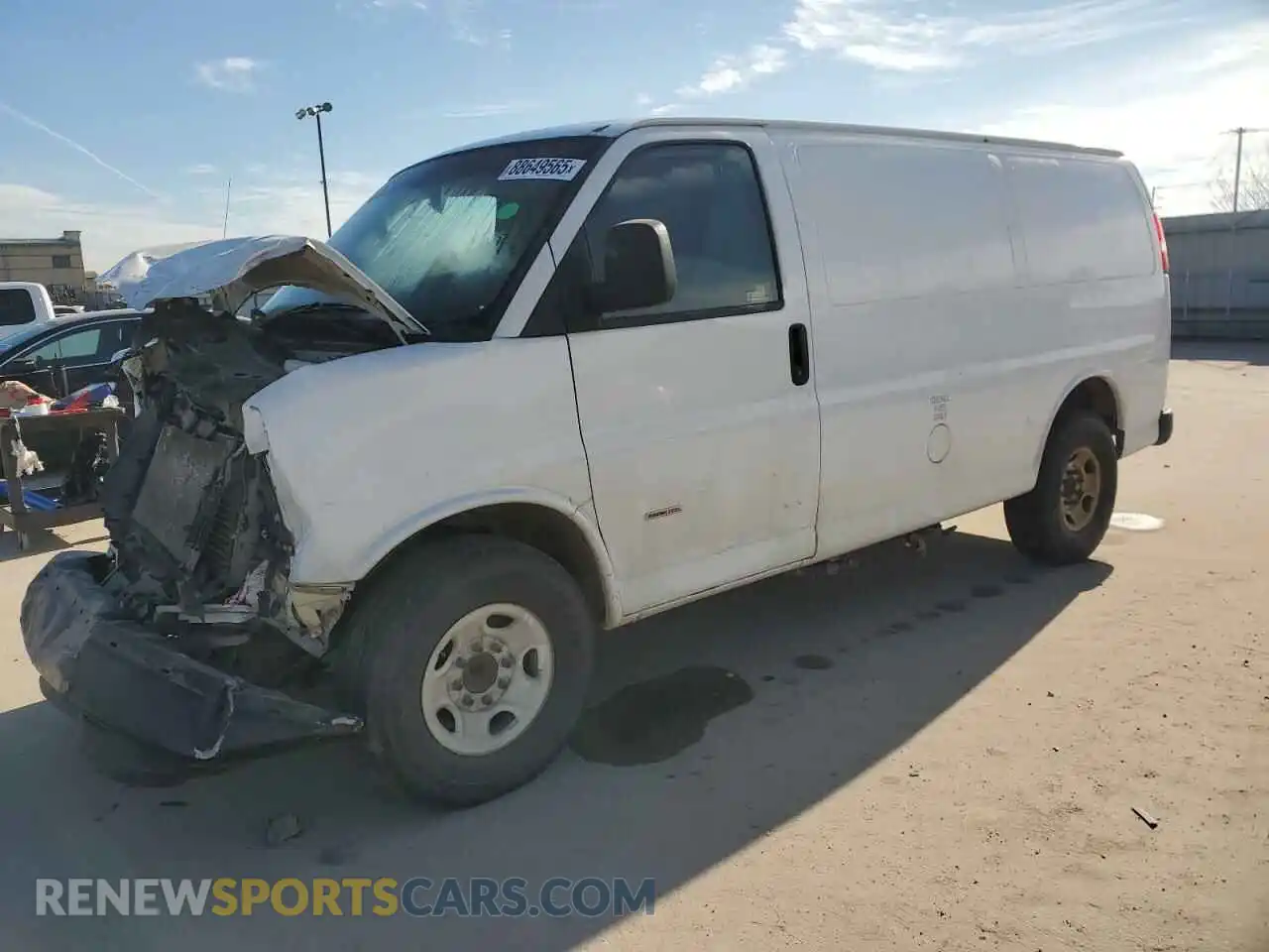 1 Photograph of a damaged car 1GCWGAF16N1255734 CHEVROLET EXPRESS 2022