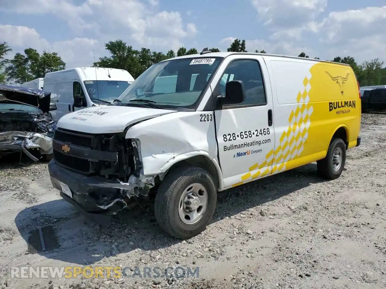 1 Photograph of a damaged car 1GCWGAF71N1198508 CHEVROLET EXPRESS 2022