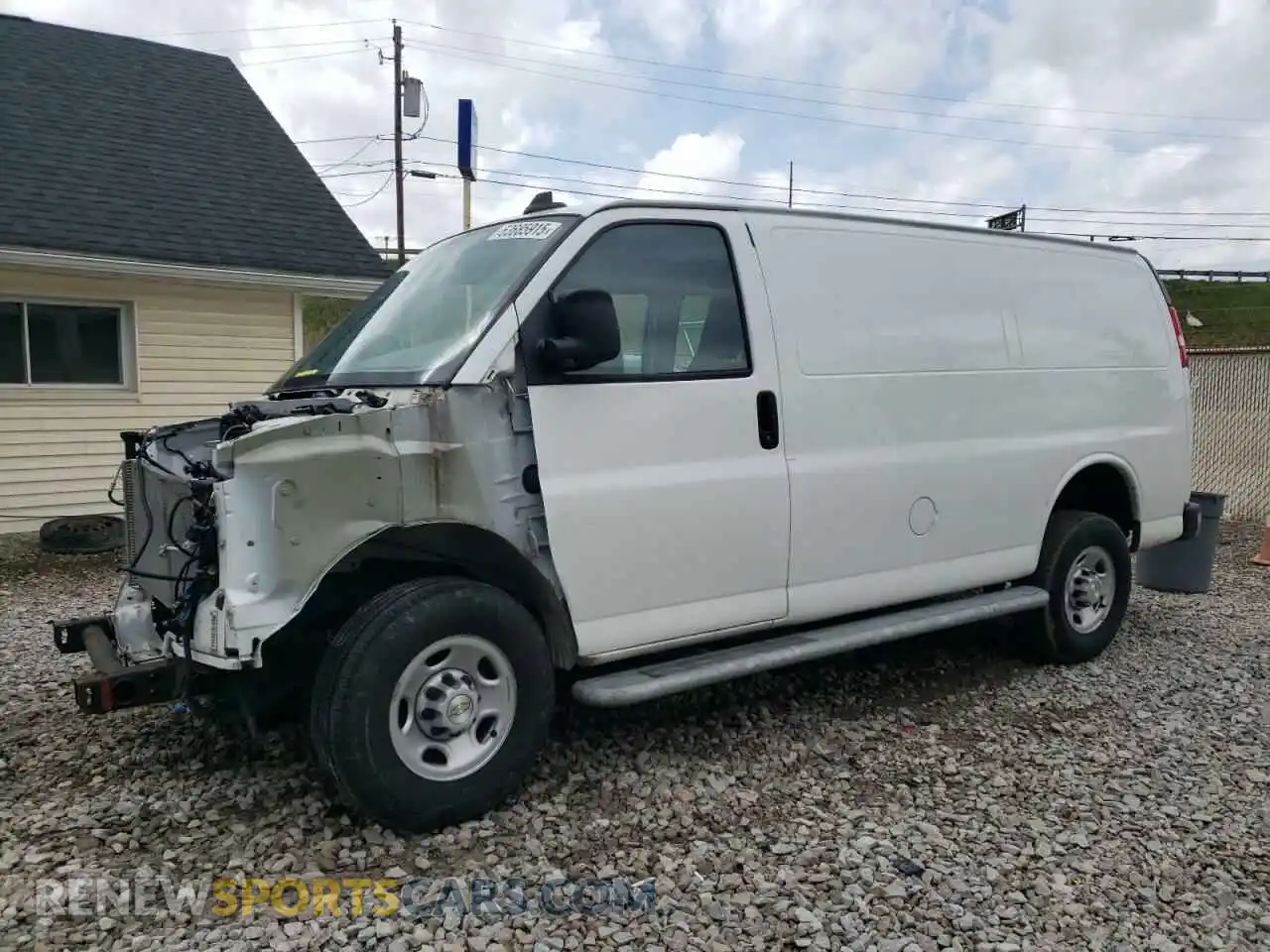 1 Photograph of a damaged car 1GCWGAFPXN1155012 CHEVROLET EXPRESS 2022