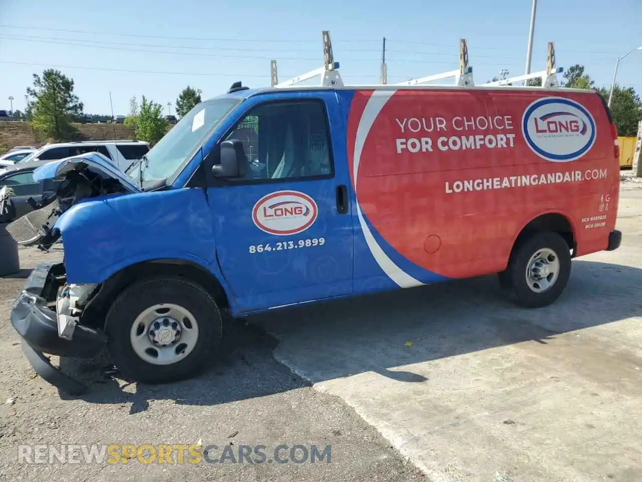 1 Photograph of a damaged car 1GCWGAFPXN1268703 CHEVROLET EXPRESS 2022