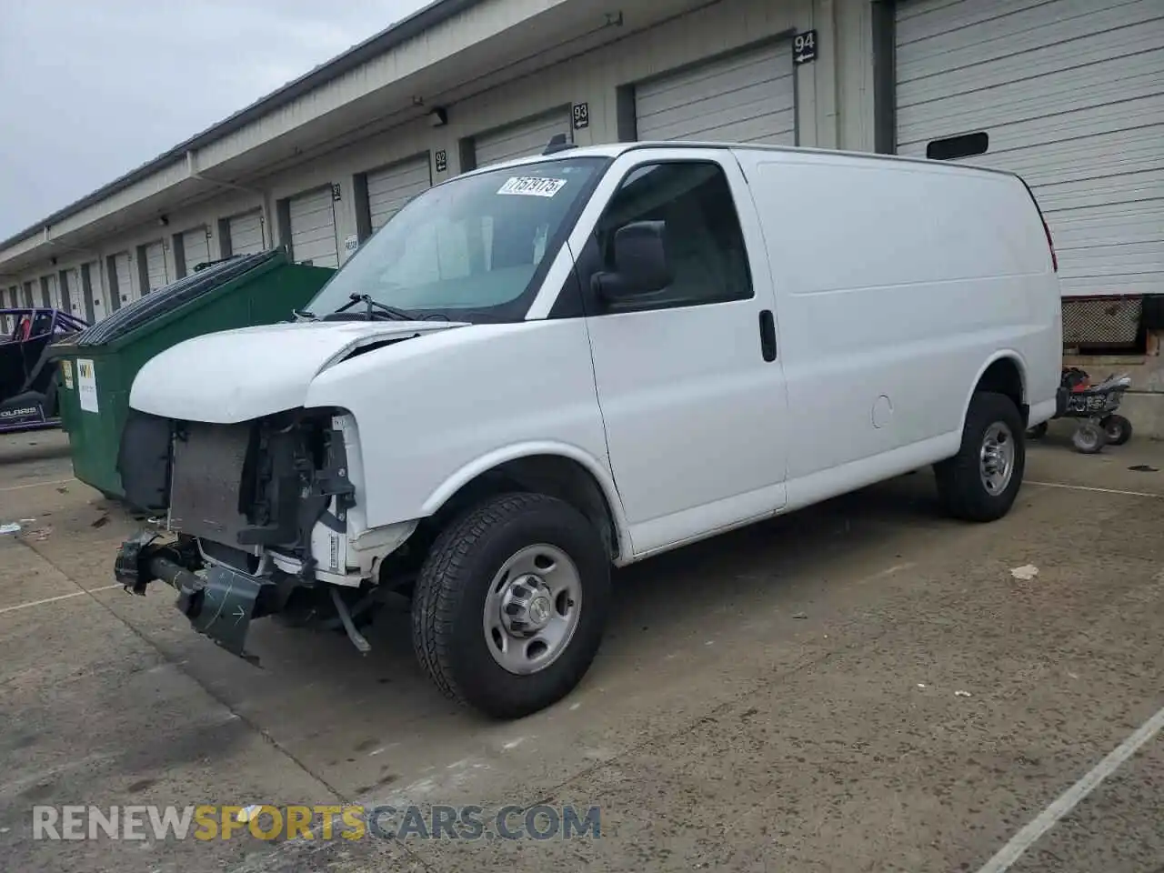 1 Photograph of a damaged car 1GCWGAFPXP1160763 CHEVROLET EXPRESS 2023