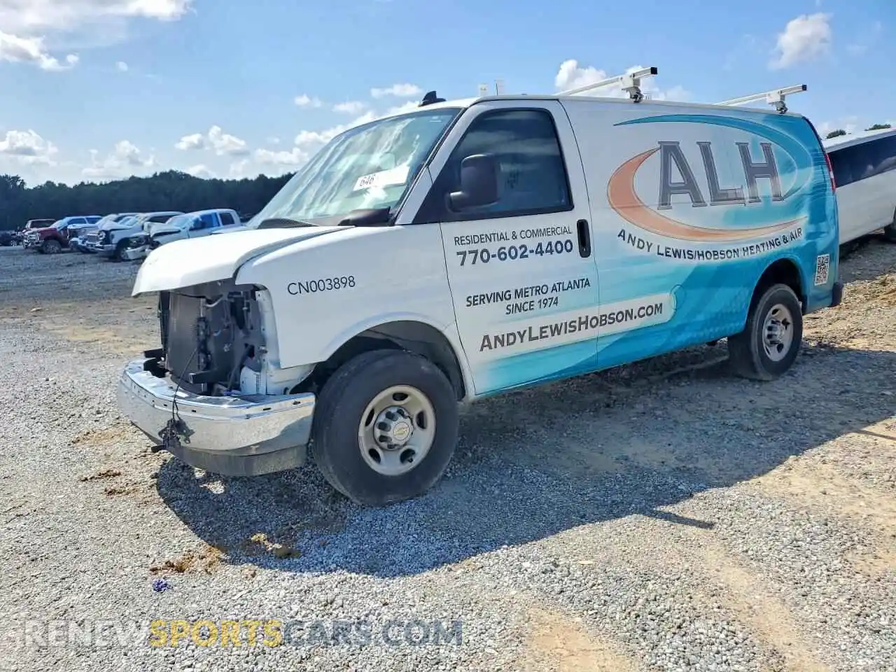 1 Photograph of a damaged car 1GCWGAFPXP1258143 CHEVROLET EXPRESS 2023
