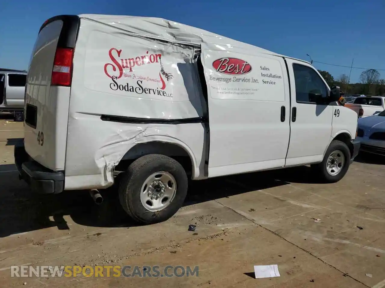 3 Photograph of a damaged car 1GCWGAF78S1149950 CHEVROLET EXPRESS 2025
