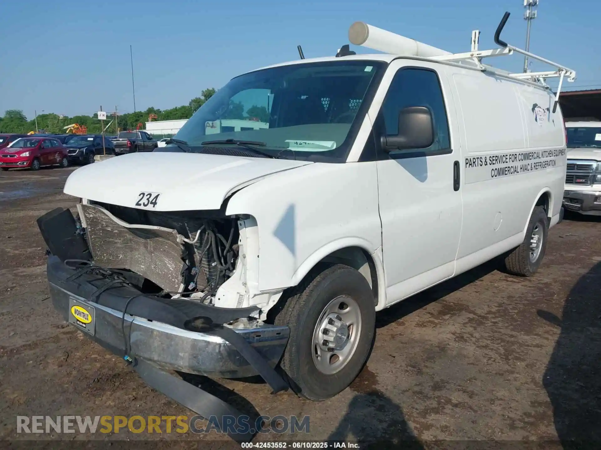 2 Photograph of a damaged car 1GCWGAFG8K1370979 CHEVROLET EXPRESS 2500 2019