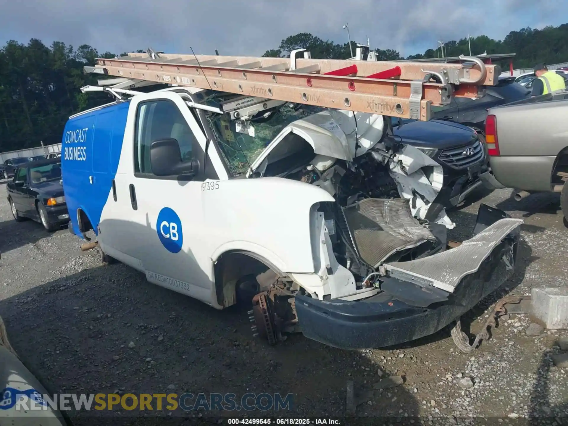 1 Photograph of a damaged car 1GCWGAFP0K1351293 CHEVROLET EXPRESS 2500 2019