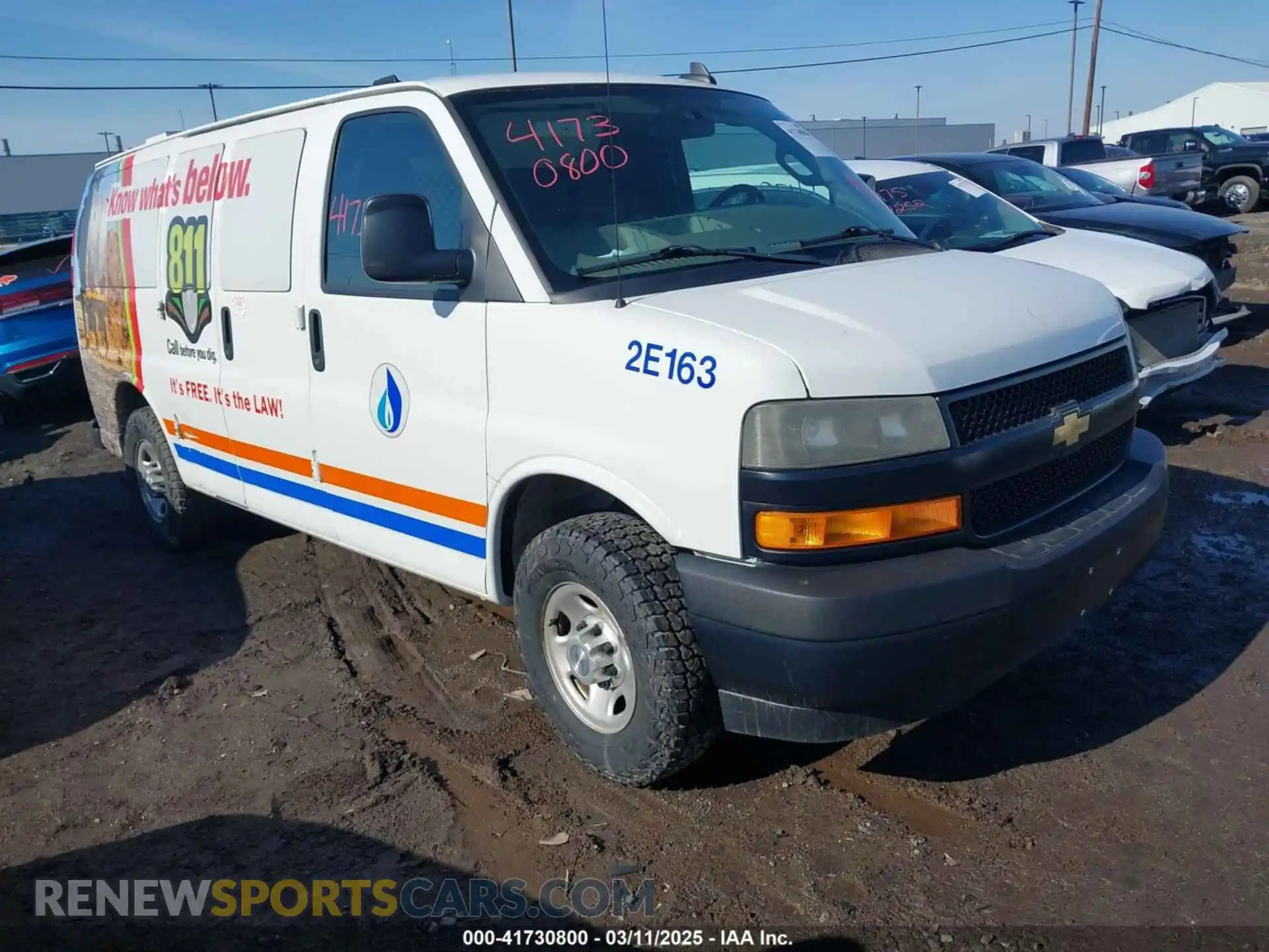 1 Photograph of a damaged car 1GCWGAFP6K1220451 CHEVROLET EXPRESS 2500 2019