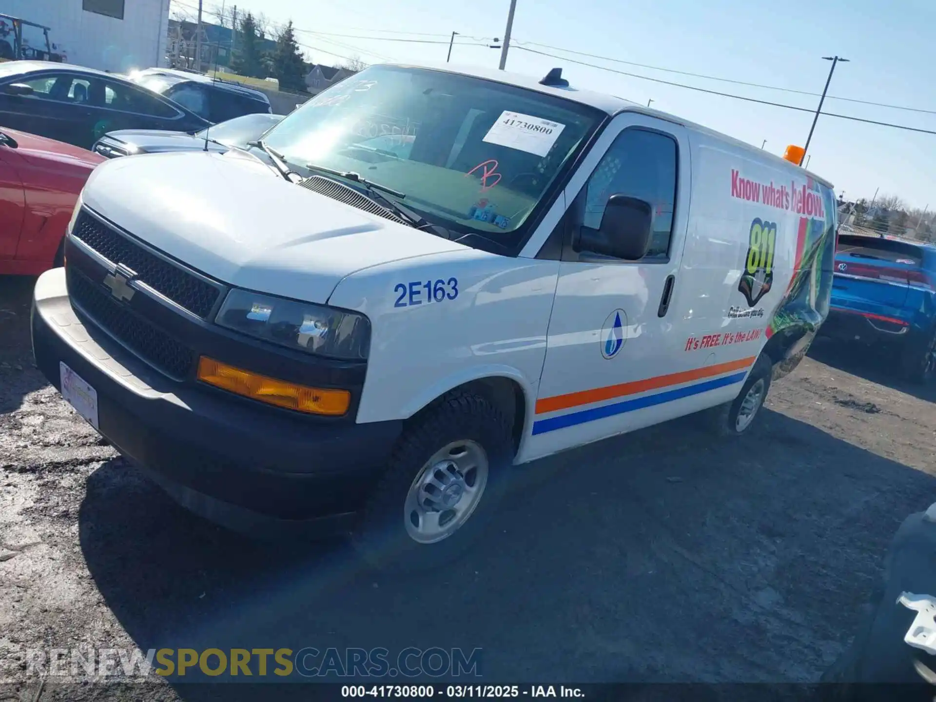2 Photograph of a damaged car 1GCWGAFP6K1220451 CHEVROLET EXPRESS 2500 2019