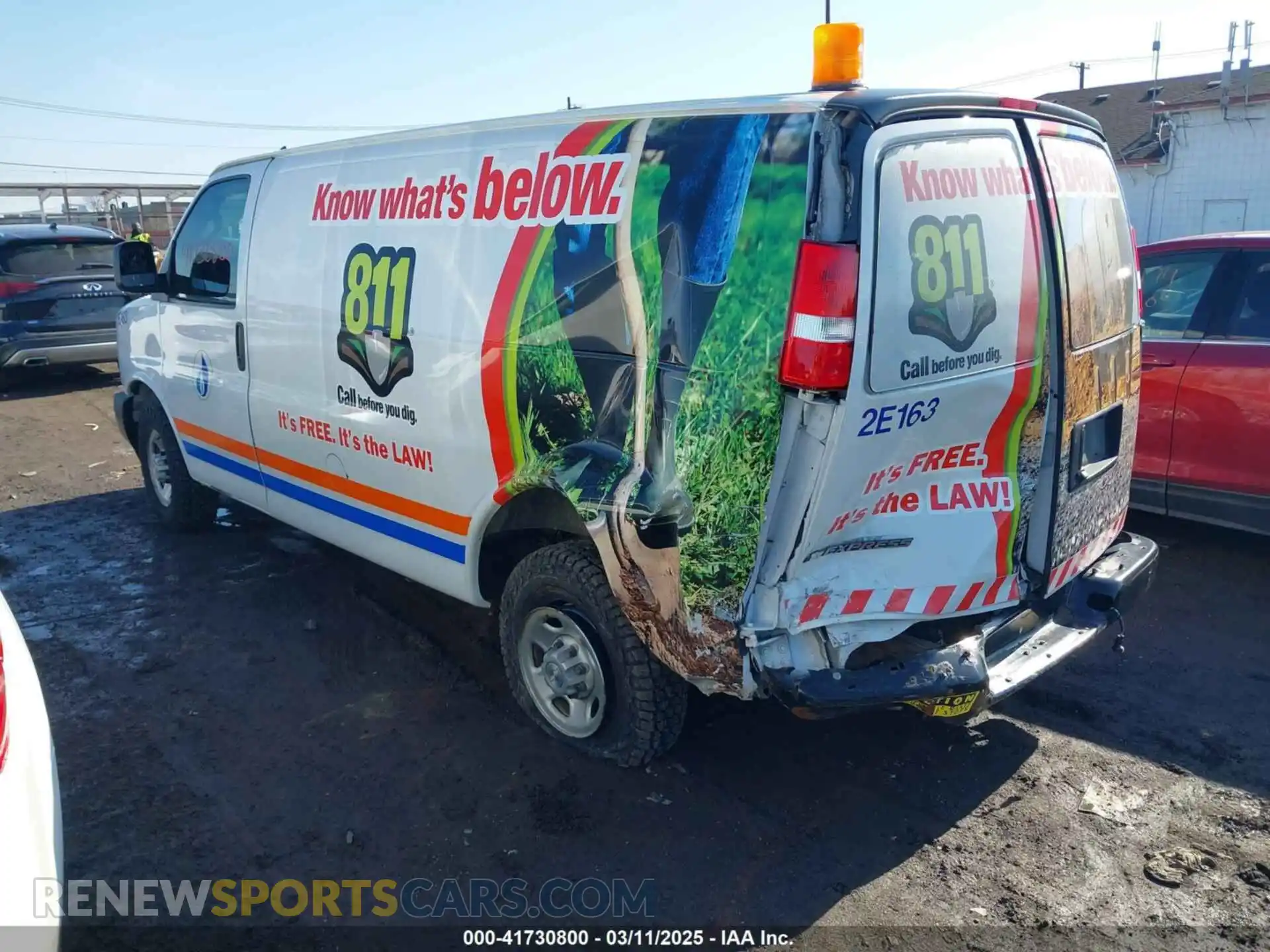 3 Photograph of a damaged car 1GCWGAFP6K1220451 CHEVROLET EXPRESS 2500 2019