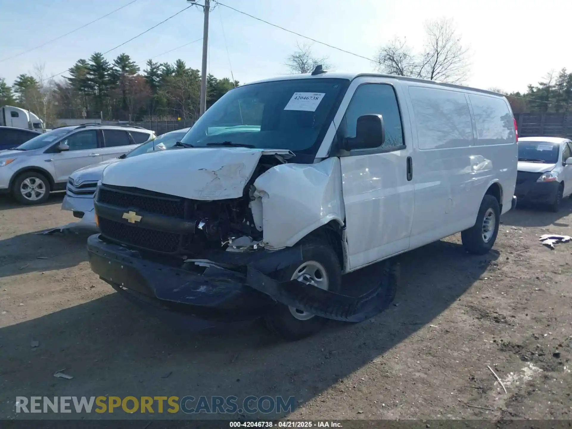 2 Photograph of a damaged car 1GCWGAFP3L1206265 CHEVROLET EXPRESS CARGO 2020