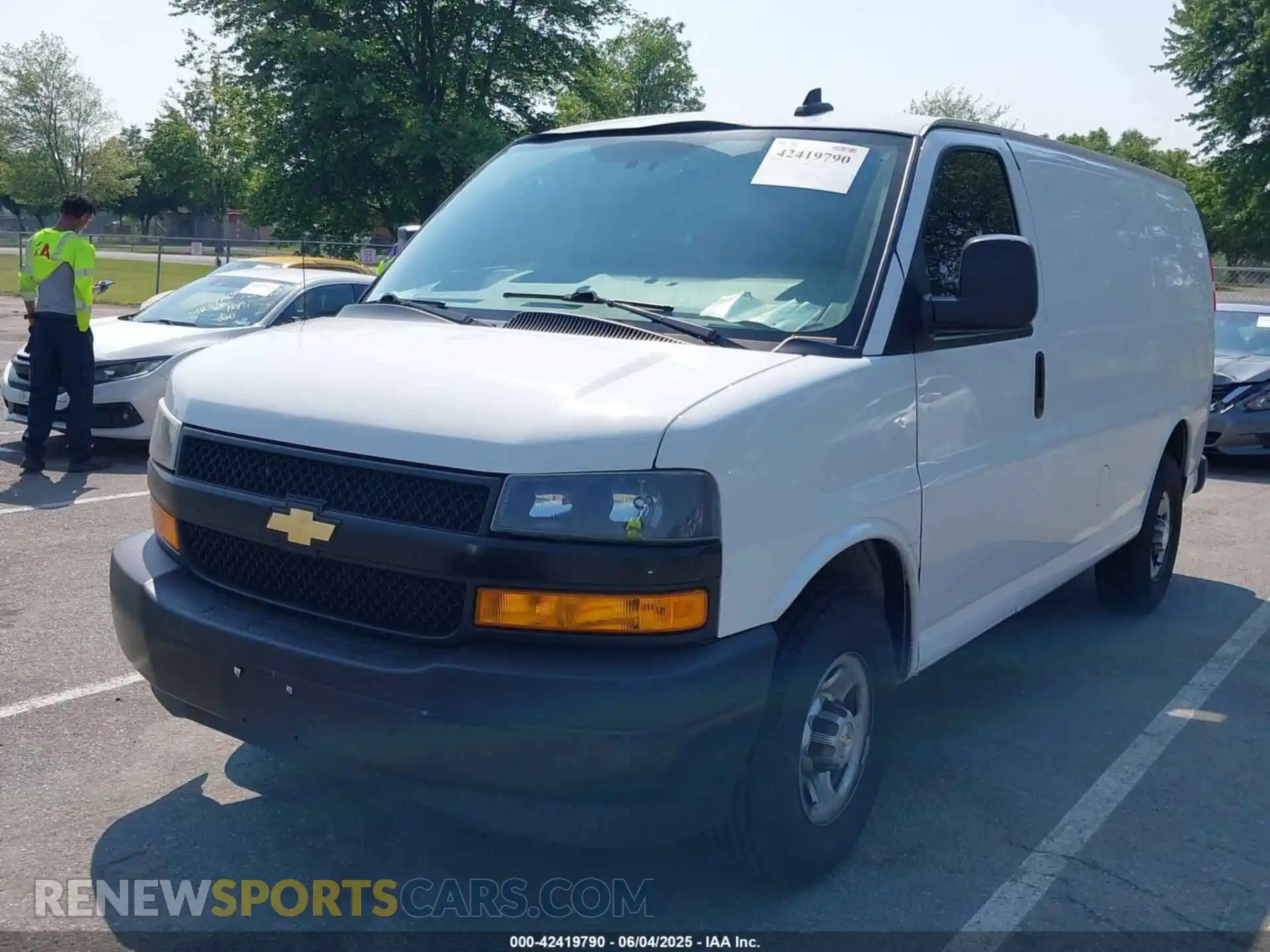 2 Photograph of a damaged car 1GCWGAFP0M1181312 CHEVROLET EXPRESS CARGO 2021