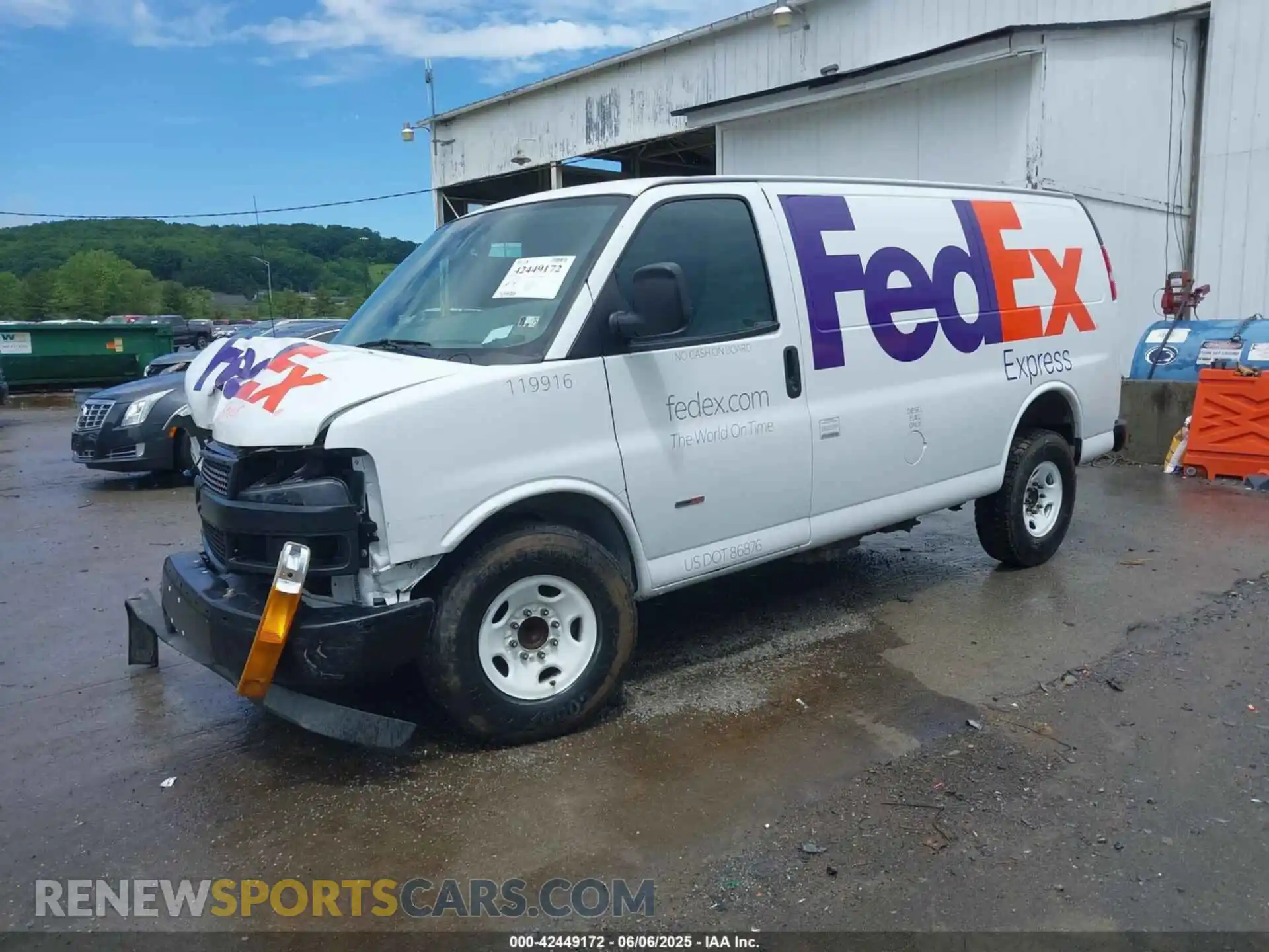 2 Photograph of a damaged car 1GCWGAF17N1234665 CHEVROLET EXPRESS CARGO 2022