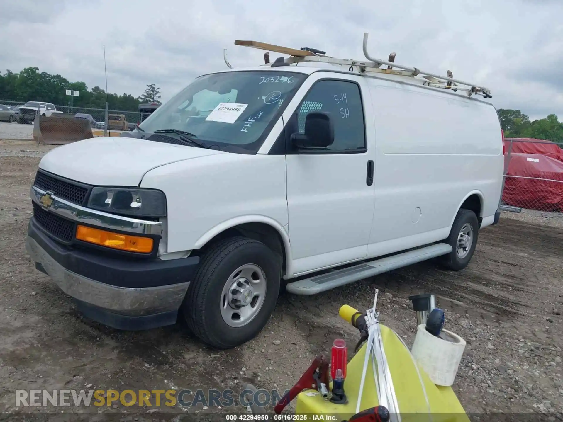 2 Photograph of a damaged car 1GCWGAF75N1203256 CHEVROLET EXPRESS CARGO 2022