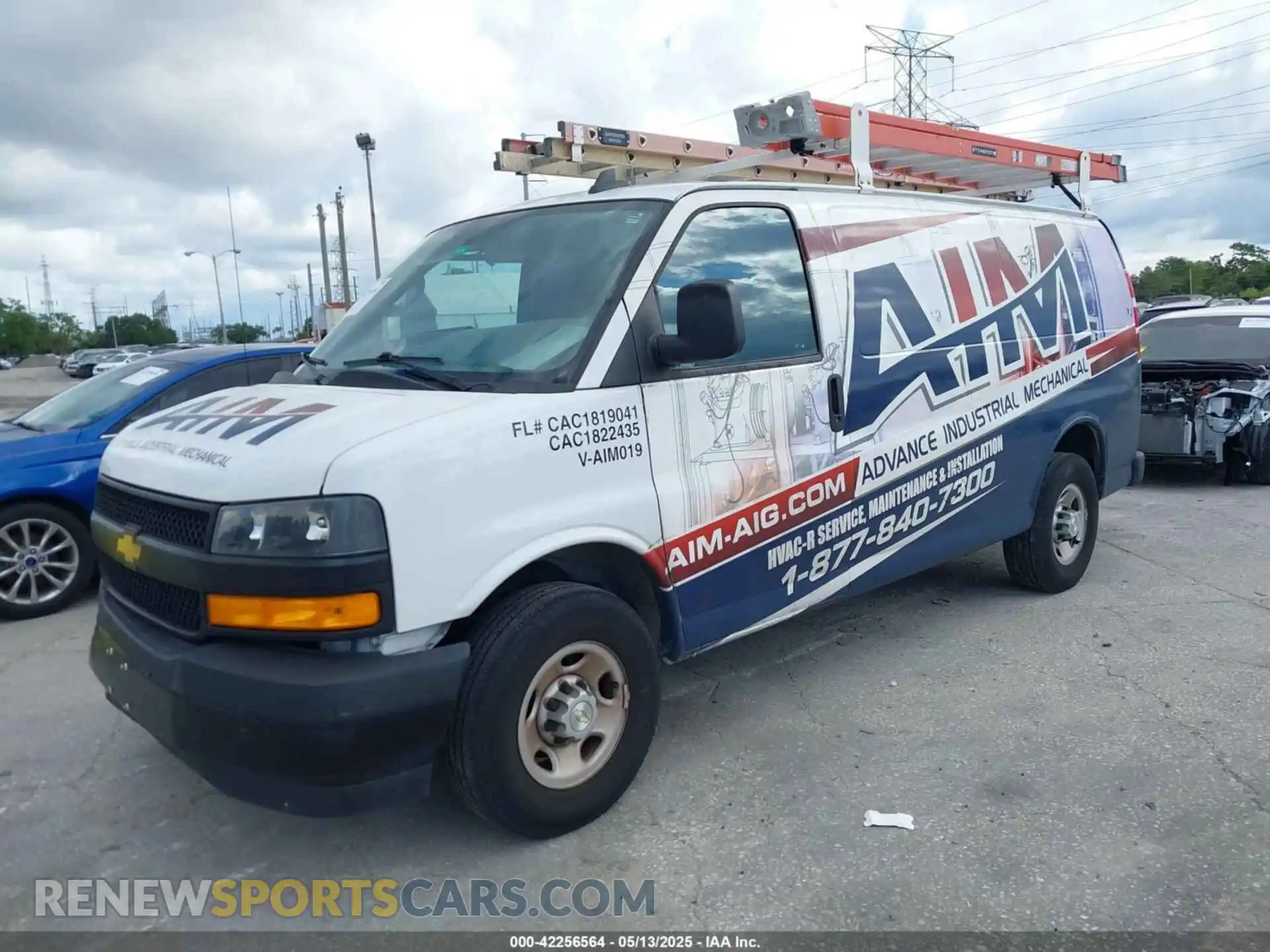 2 Photograph of a damaged car 1GCWGAFPXN1281984 CHEVROLET EXPRESS CARGO 2022