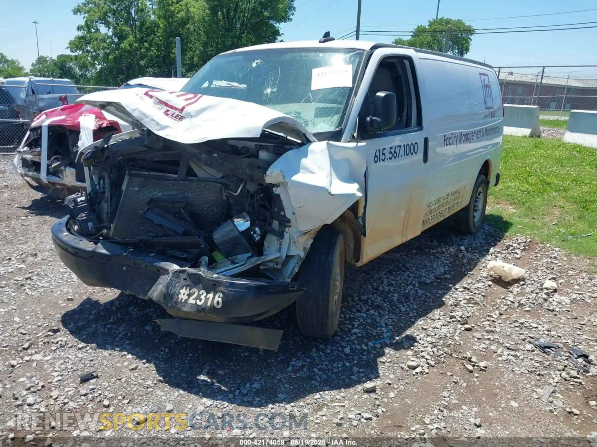 2 Photograph of a damaged car 1GCWGAFP1P1102511 CHEVROLET EXPRESS CARGO 2023