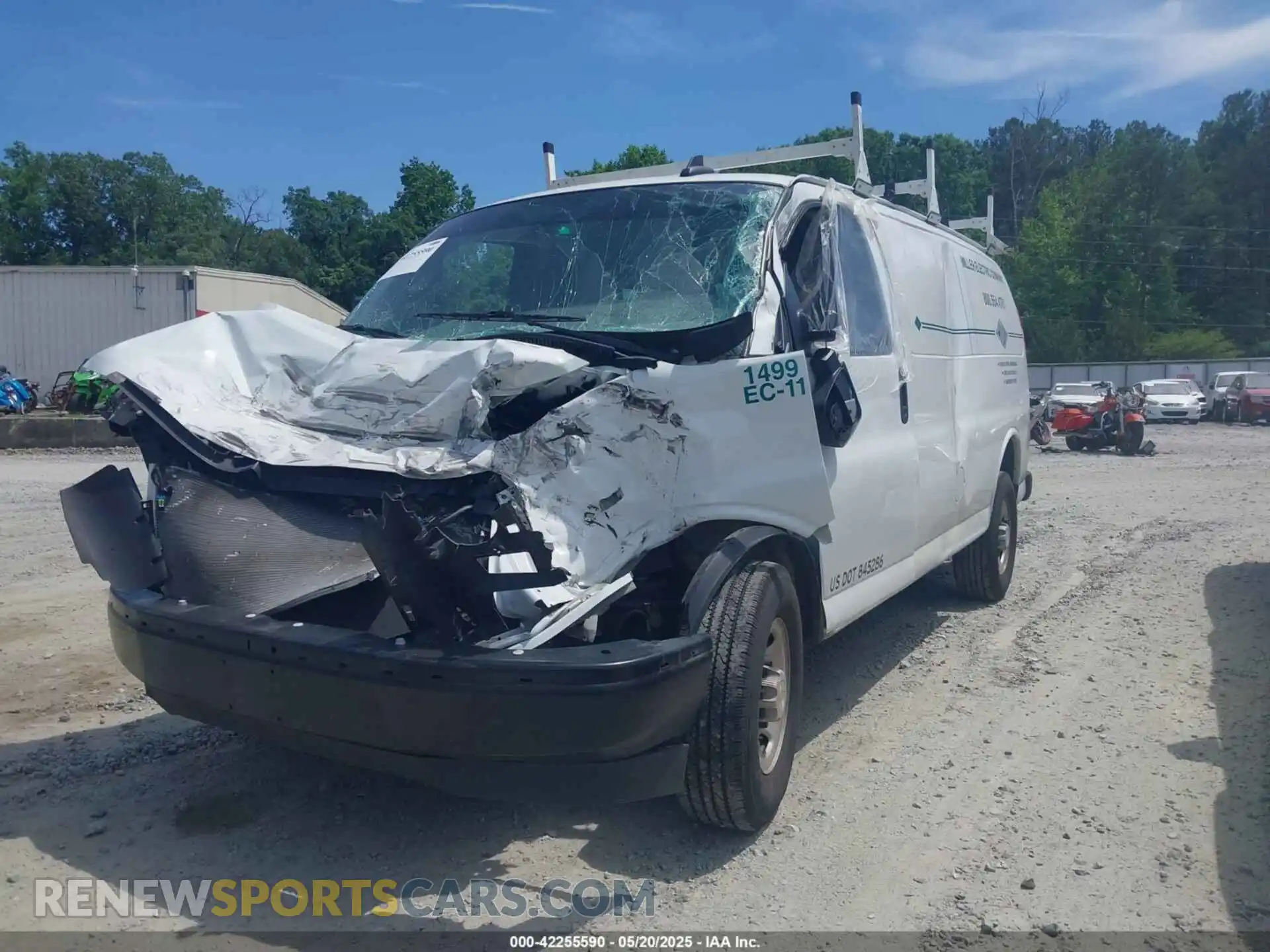 2 Photograph of a damaged car 1GCWGAFP1P1252487 CHEVROLET EXPRESS CARGO 2023