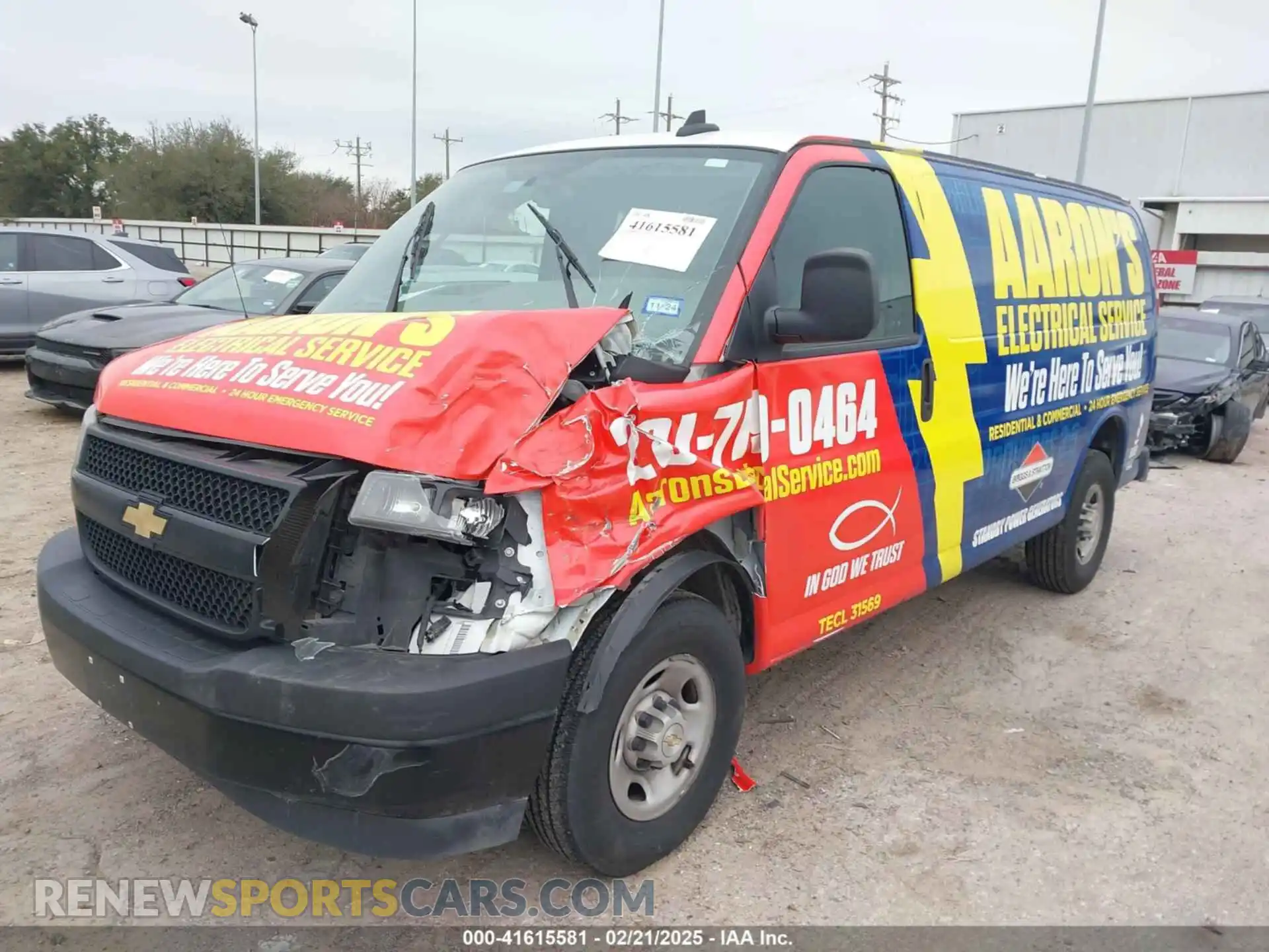 2 Photograph of a damaged car 1GCWGAFP3P1219054 CHEVROLET EXPRESS CARGO 2023