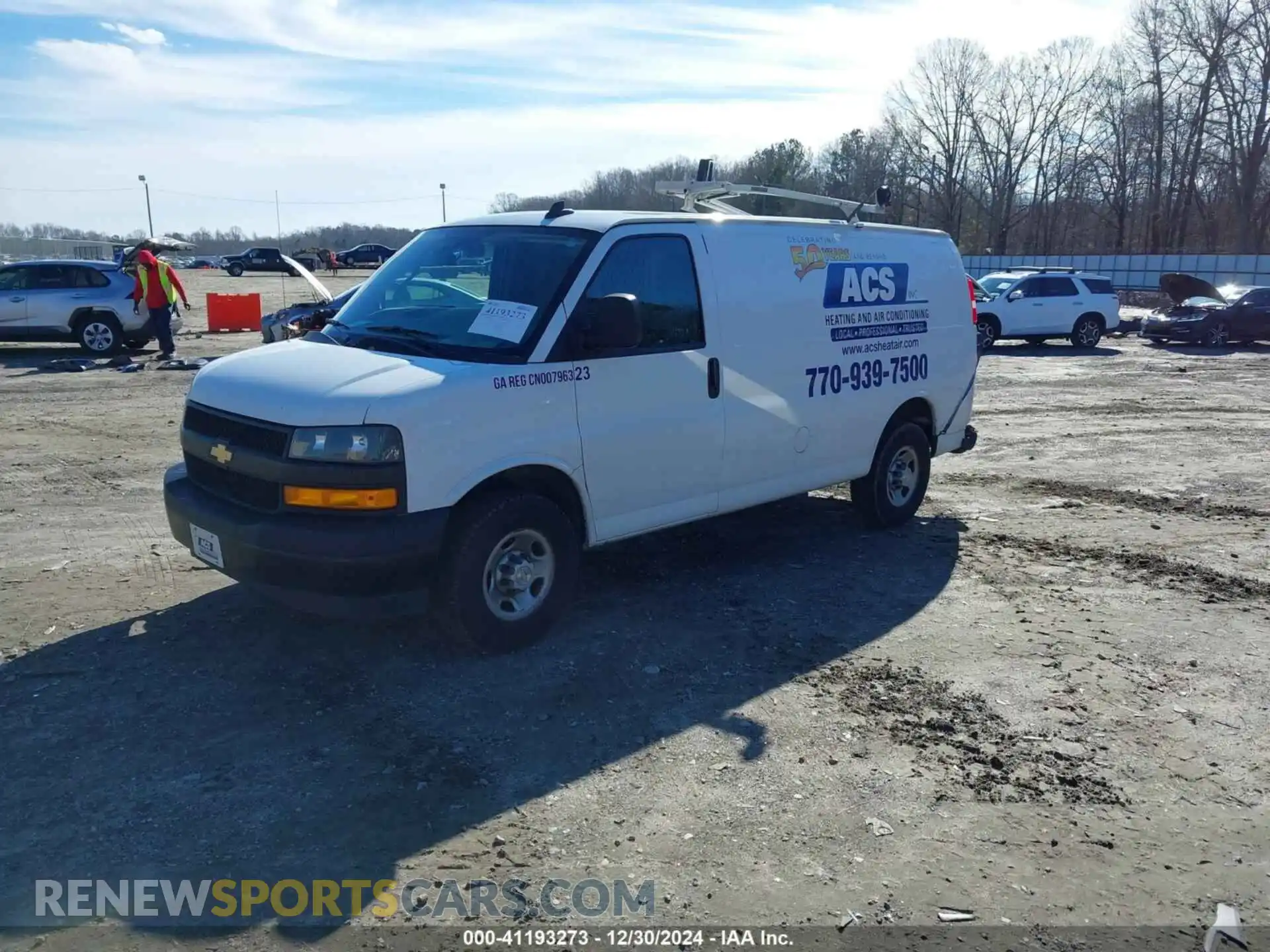 2 Photograph of a damaged car 1GCWGAFPXP1102376 CHEVROLET EXPRESS CARGO 2023