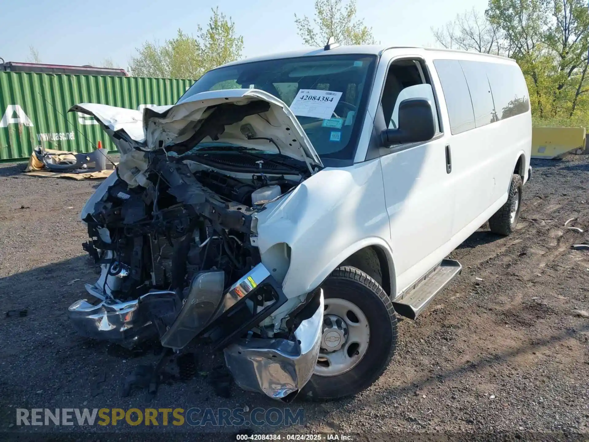 2 Photograph of a damaged car 1GAZGPFG3L1177956 CHEVROLET EXPRESS PASSENGER 2020