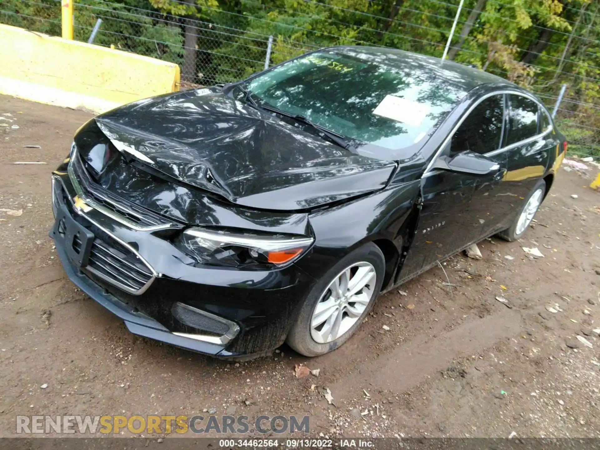 2 Photograph of a damaged car 1G1ZE5ST5HF138406 CHEVROLET MALIBU 2017