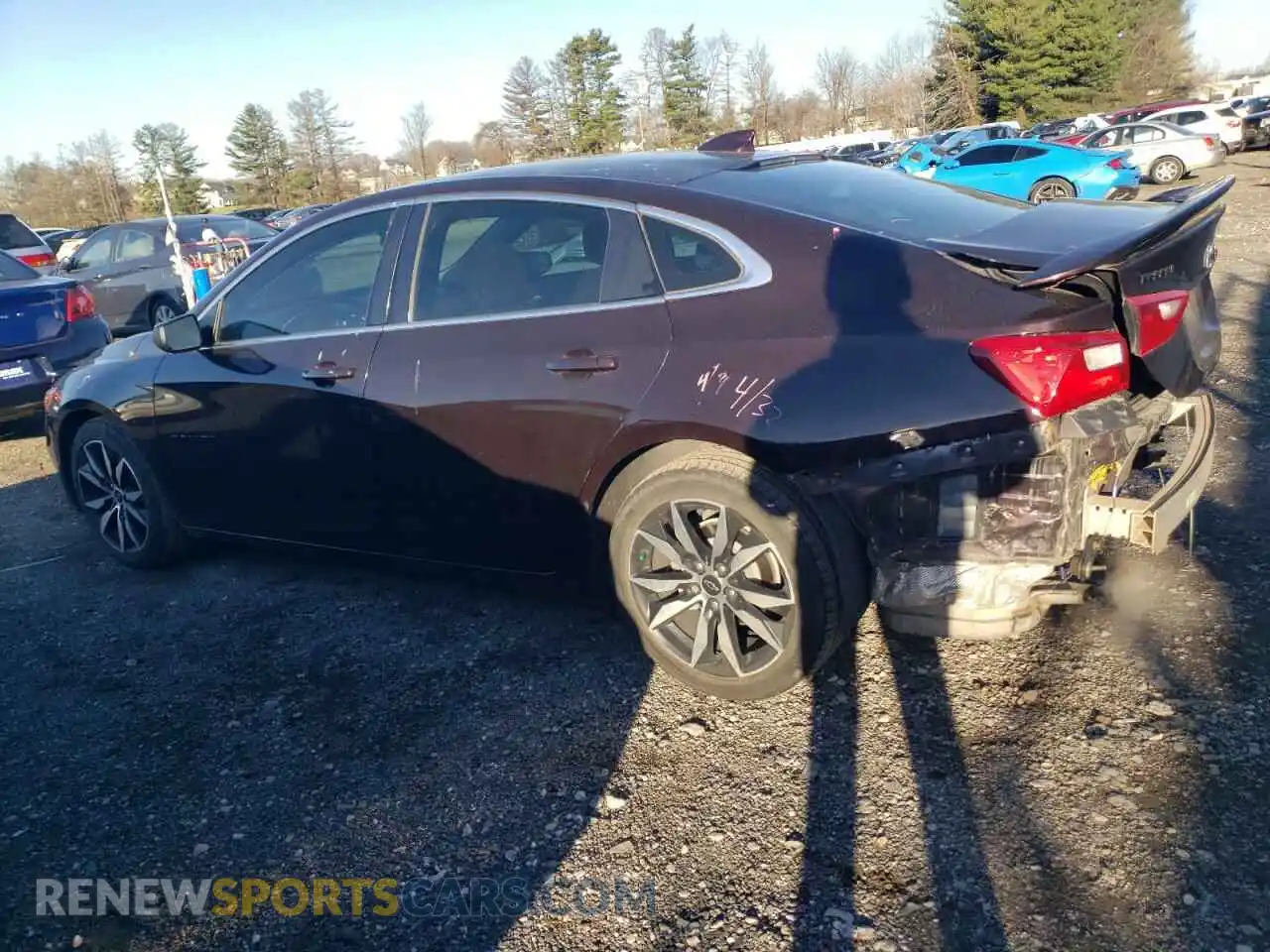 2 Photograph of a damaged car 1G1ZG5ST7LF119570 CHEVROLET MALIBU 2020