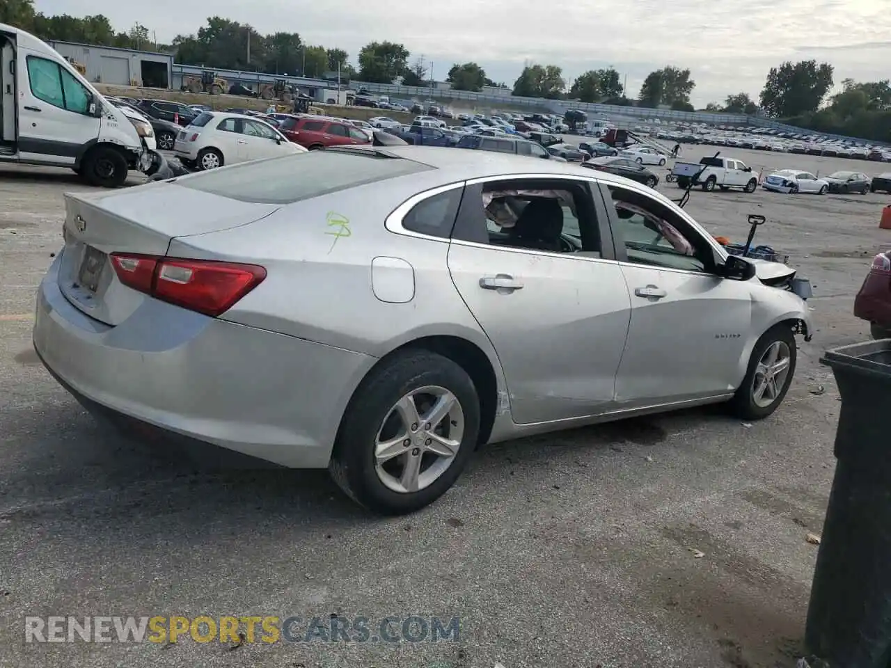 3 Photograph of a damaged car 1G1ZB5ST0MF085701 CHEVROLET MALIBU 2021