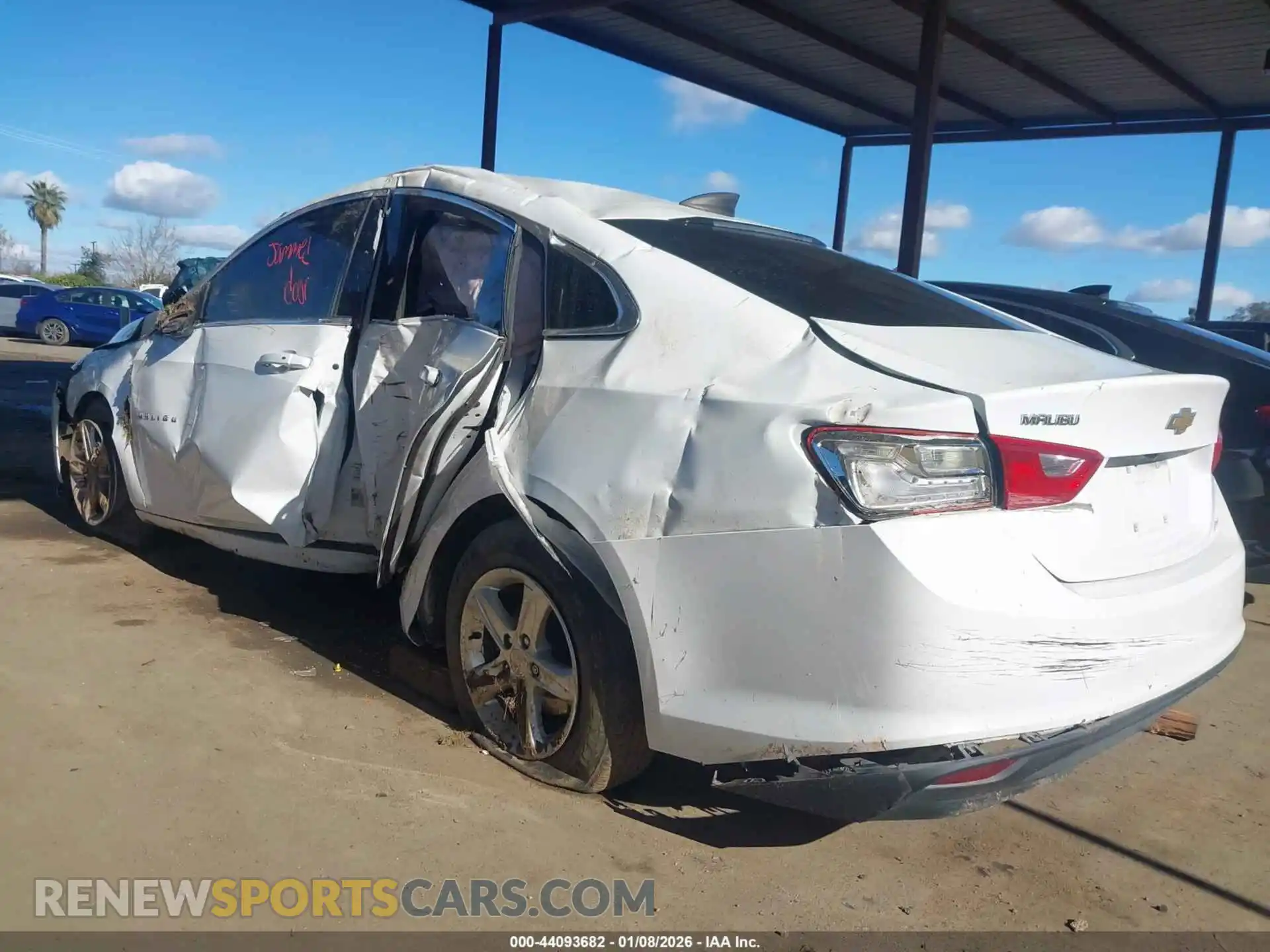 3 Photograph of a damaged car 1G1ZB5ST2MF044843 CHEVROLET MALIBU 2021