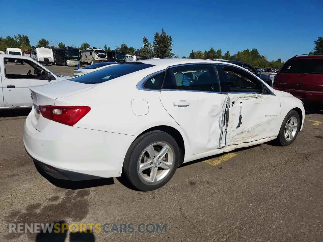 3 Photograph of a damaged car 1G1ZB5ST4MF063703 CHEVROLET MALIBU 2021