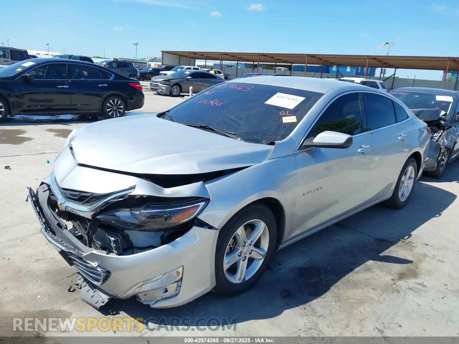 2 Photograph of a damaged car 1G1ZB5ST6MF089686 CHEVROLET MALIBU 2021