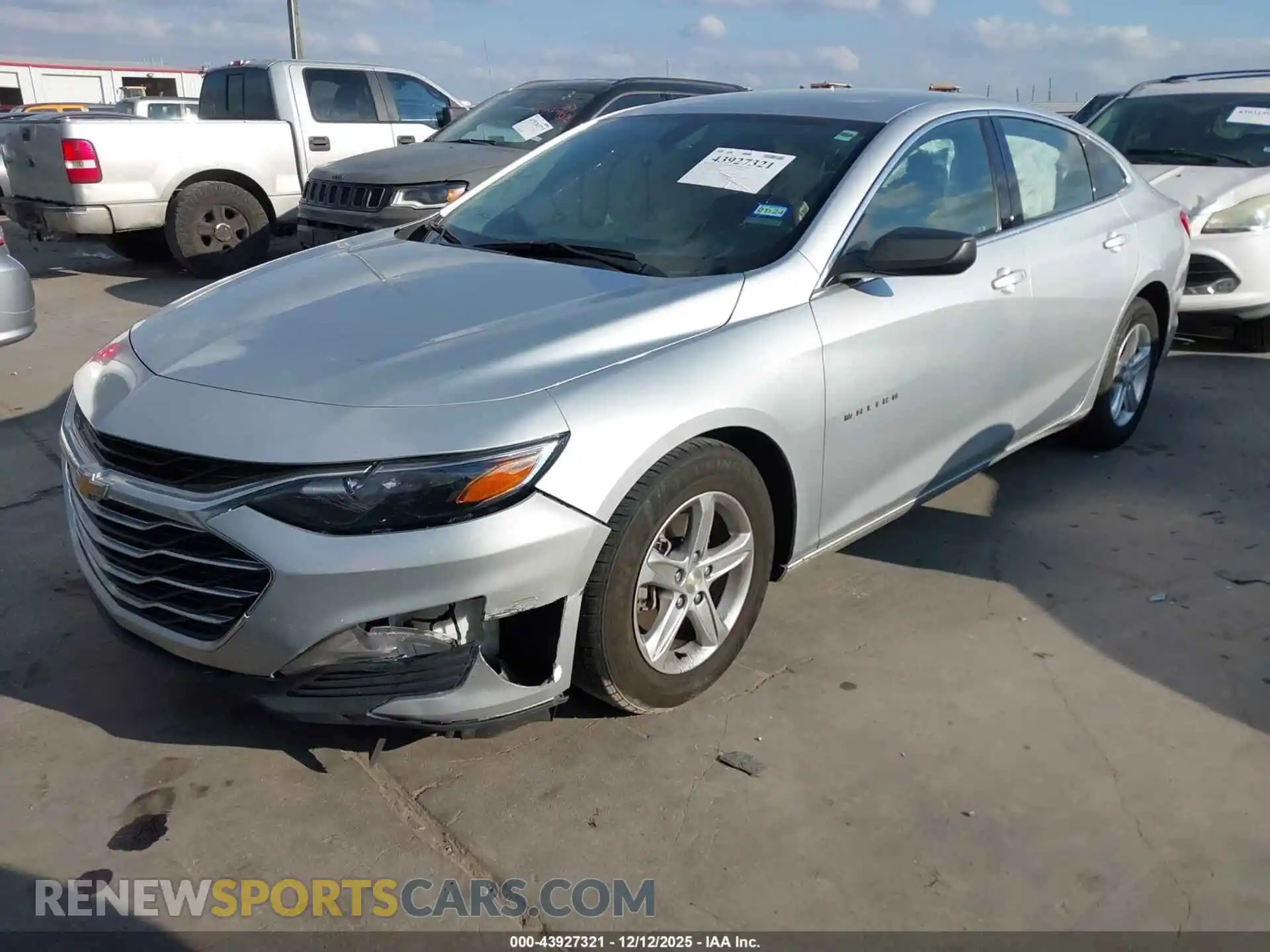 2 Photograph of a damaged car 1G1ZC5ST7MF081870 CHEVROLET MALIBU 2021