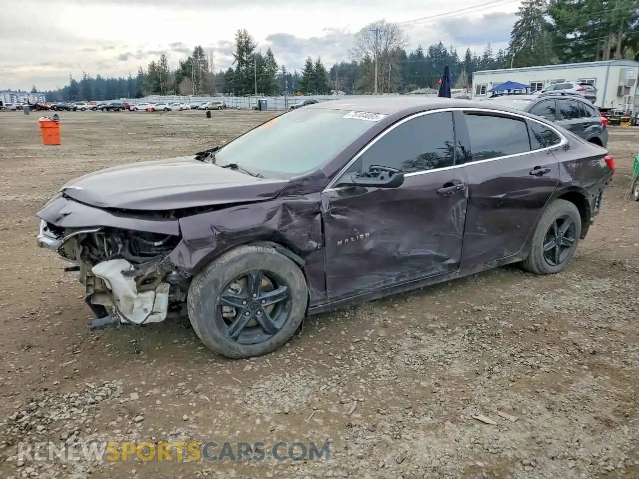 1 Photograph of a damaged car 1G1ZC5ST7MF083098 CHEVROLET MALIBU 2021