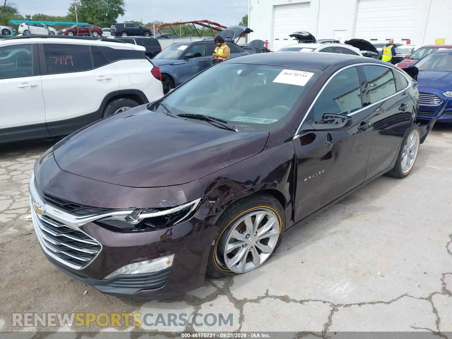 2 Photograph of a damaged car 1G1ZD5ST0MF028022 CHEVROLET MALIBU 2021
