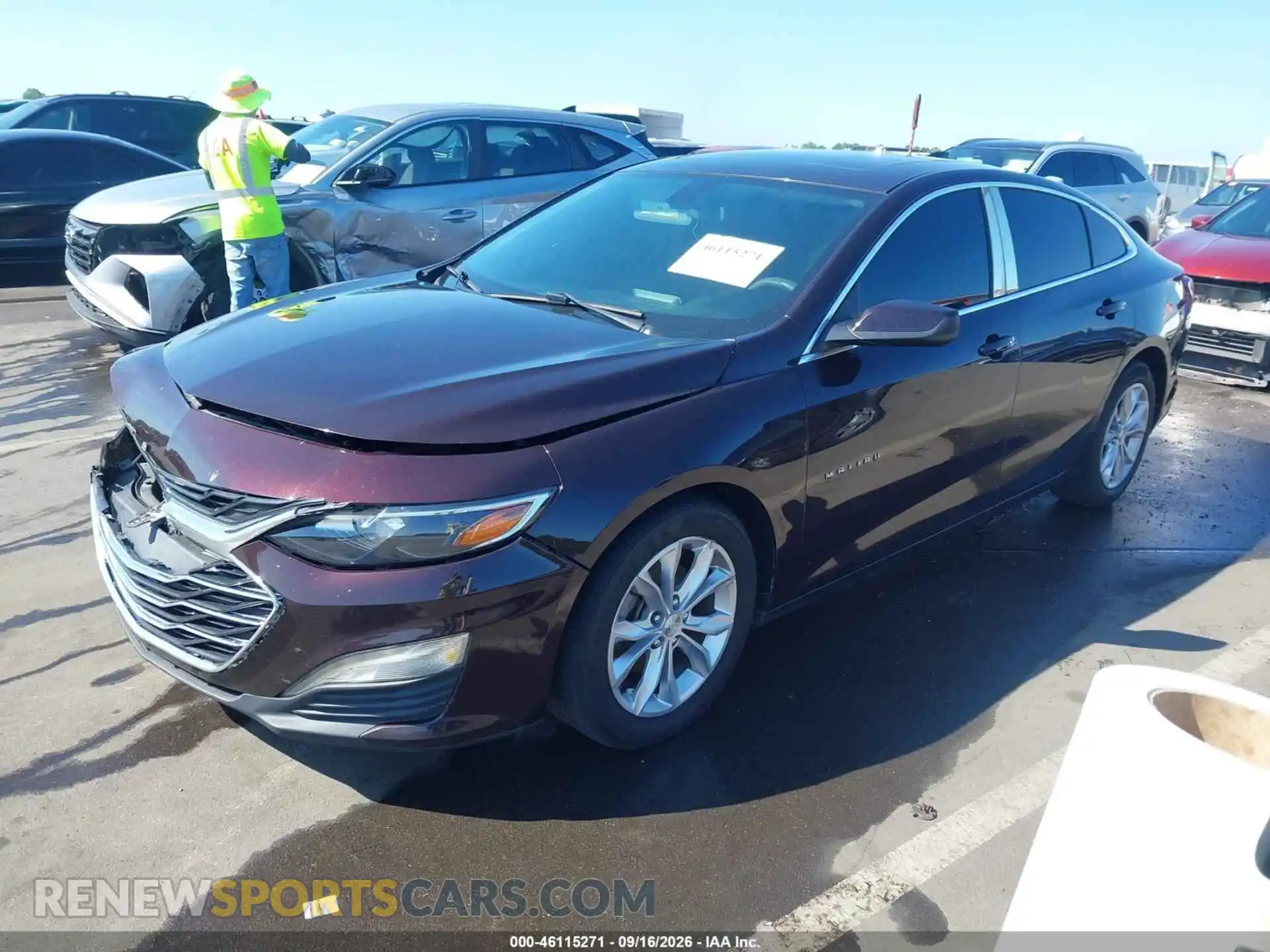 2 Photograph of a damaged car 1G1ZD5ST4MF019422 CHEVROLET MALIBU 2021