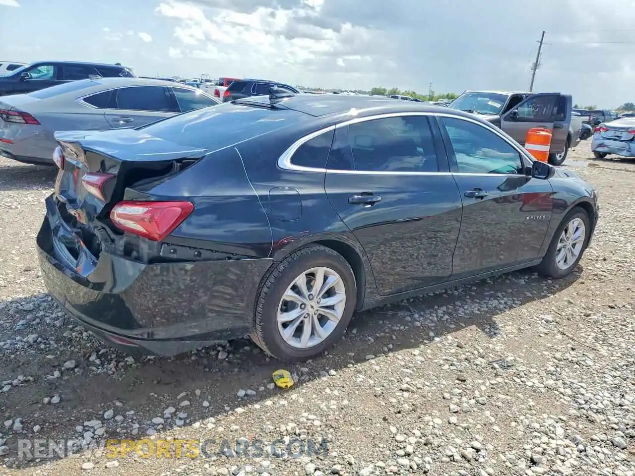 3 Photograph of a damaged car 1G1ZD5ST4MF087106 CHEVROLET MALIBU 2021