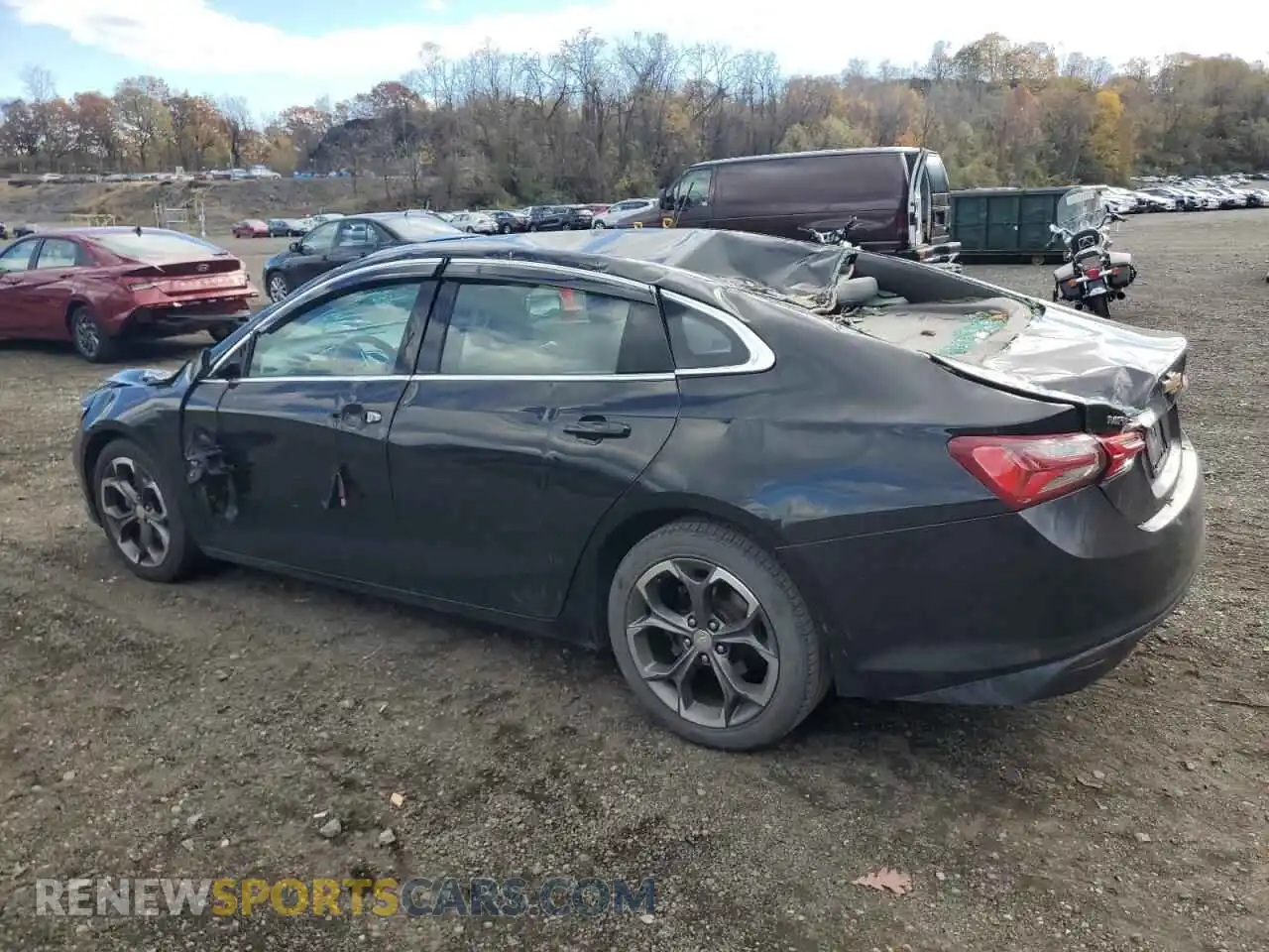 2 Photograph of a damaged car 1G1ZD5ST5MF022684 CHEVROLET MALIBU 2021