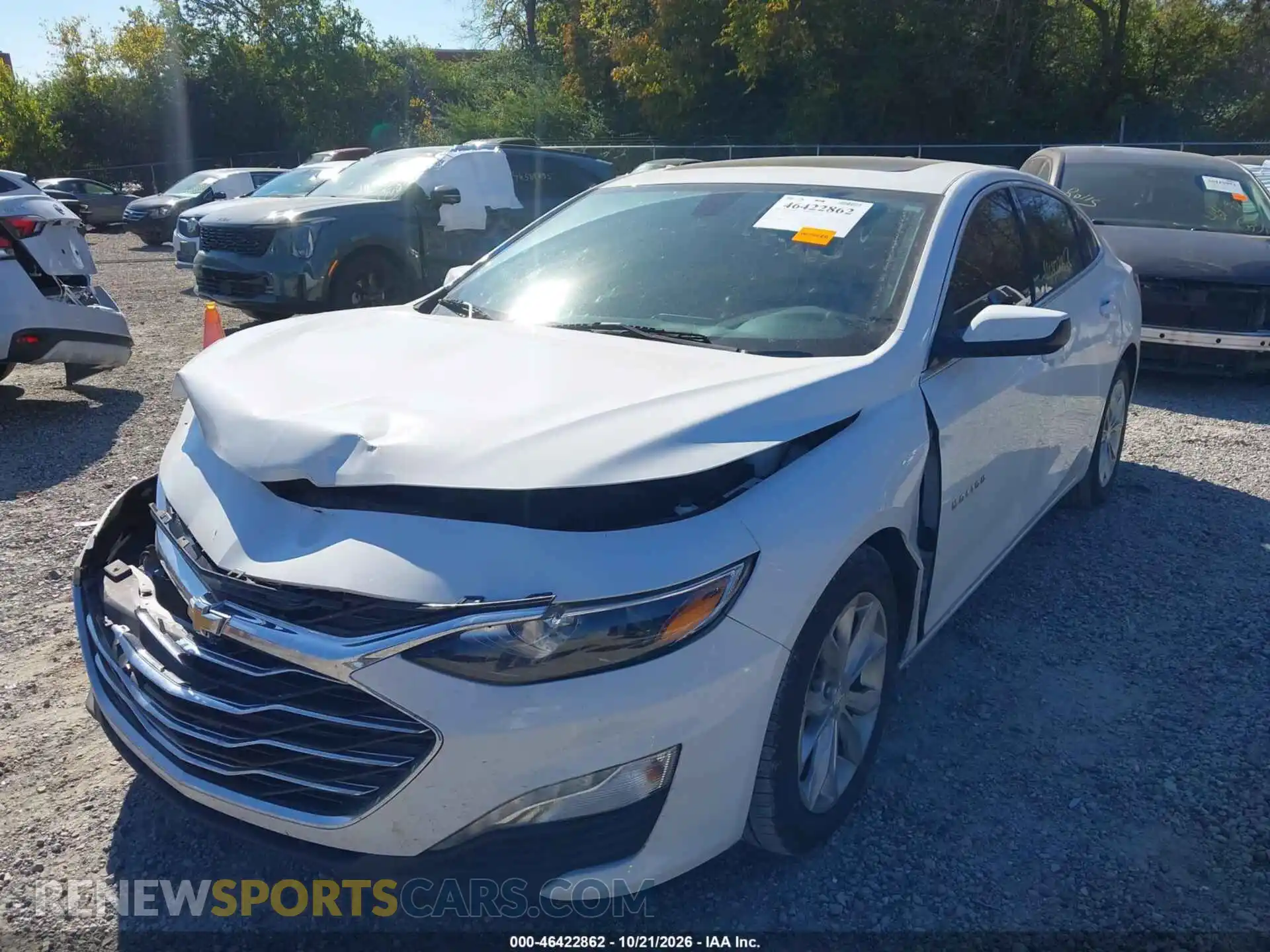 2 Фотография поврежденного автомобиля 1G1ZD5ST6MF034360 CHEVROLET MALIBU 2021