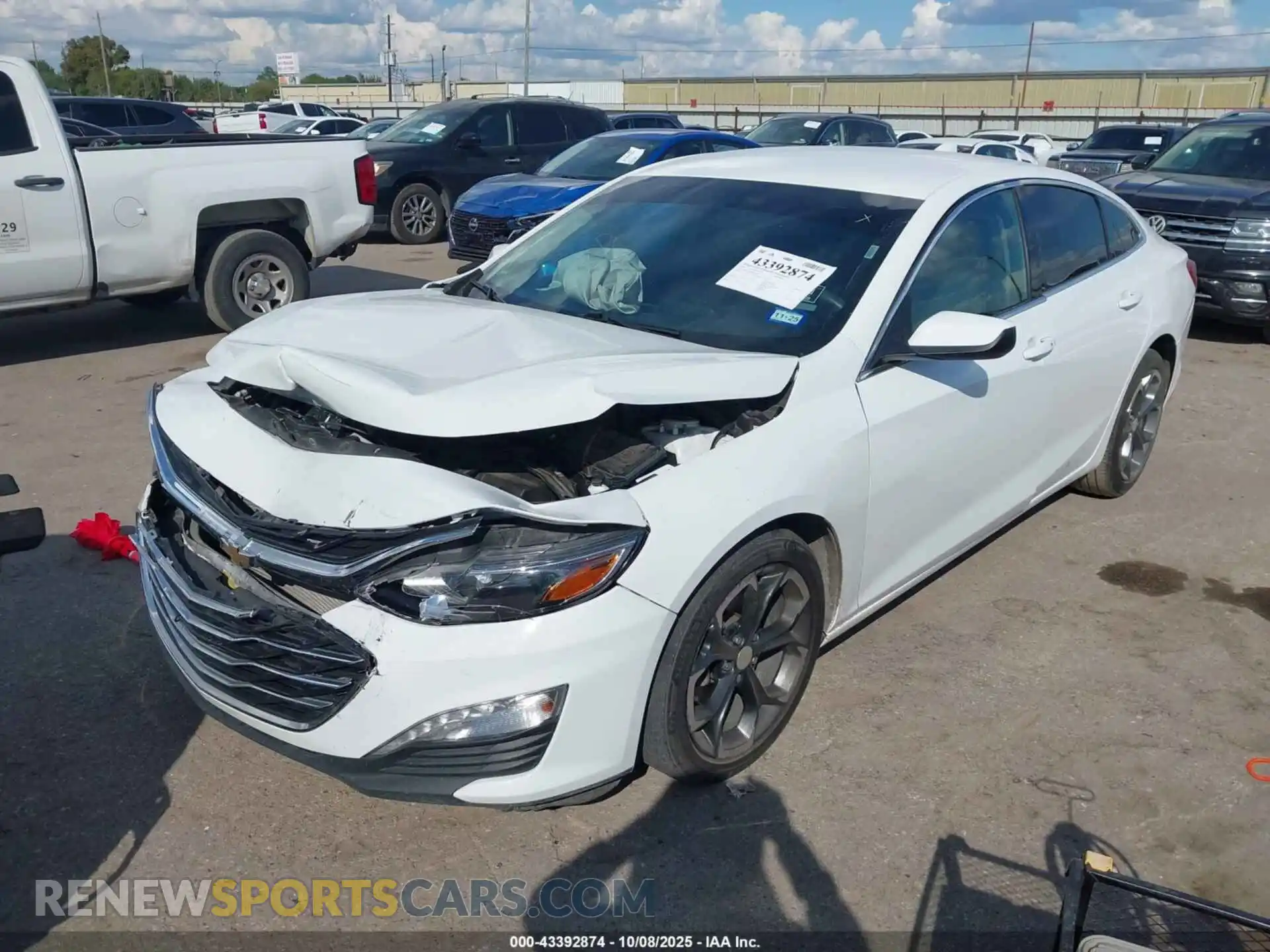 2 Photograph of a damaged car 1G1ZD5ST6MF073076 CHEVROLET MALIBU 2021