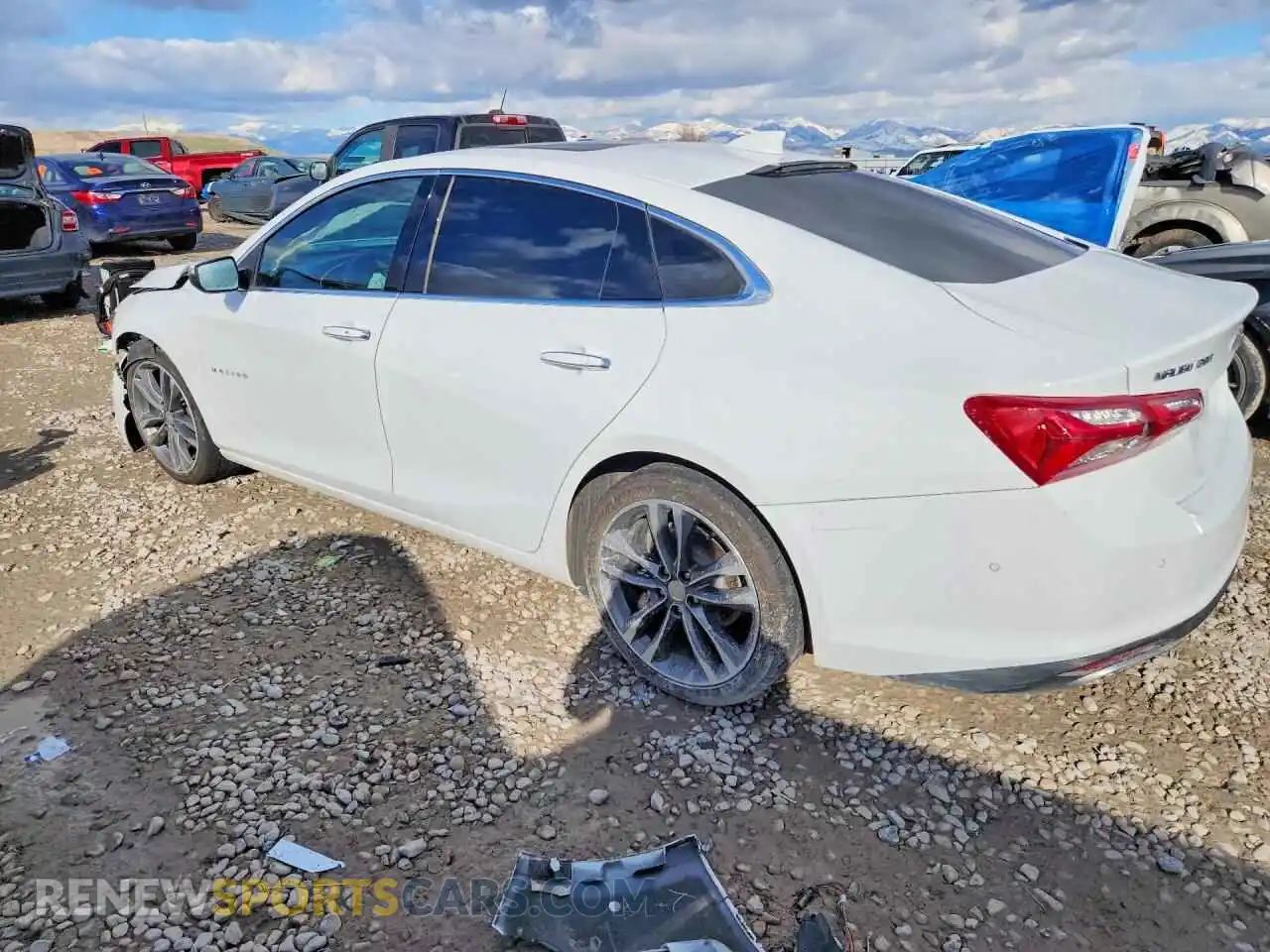 2 fotografías del automóvil dañado 1G1ZE5SX1MF039577 CHEVROLET MALIBU 2021