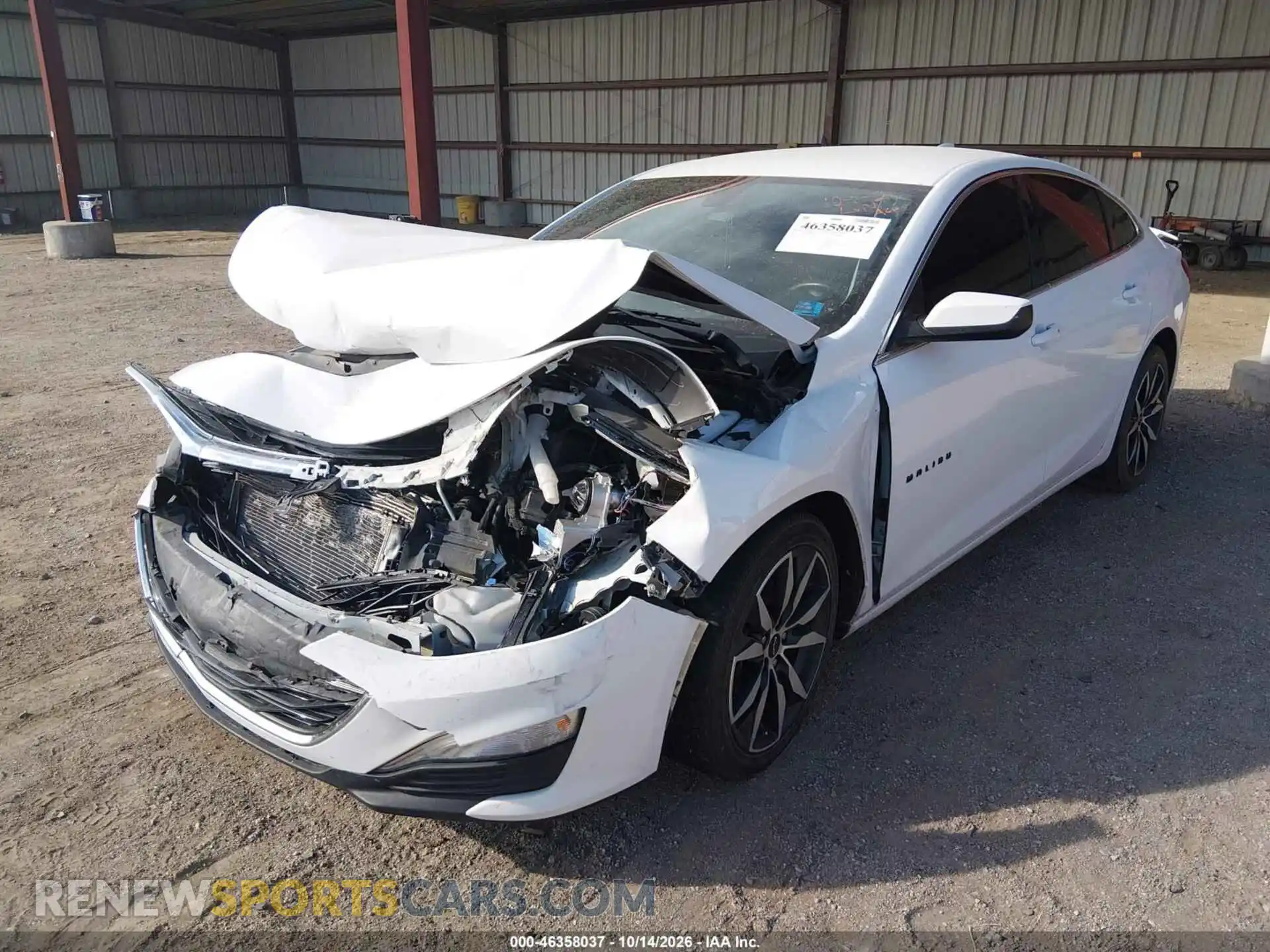 2 Photograph of a damaged car 1G1ZG5ST0MF046110 CHEVROLET MALIBU 2021