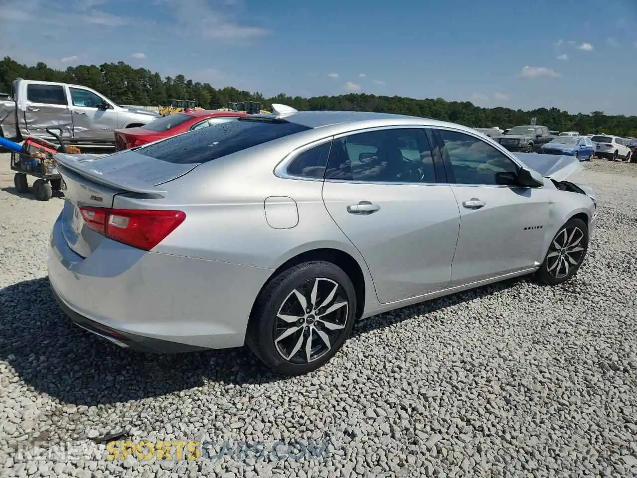 3 Photograph of a damaged car 1G1ZG5ST7MF051093 CHEVROLET MALIBU 2021
