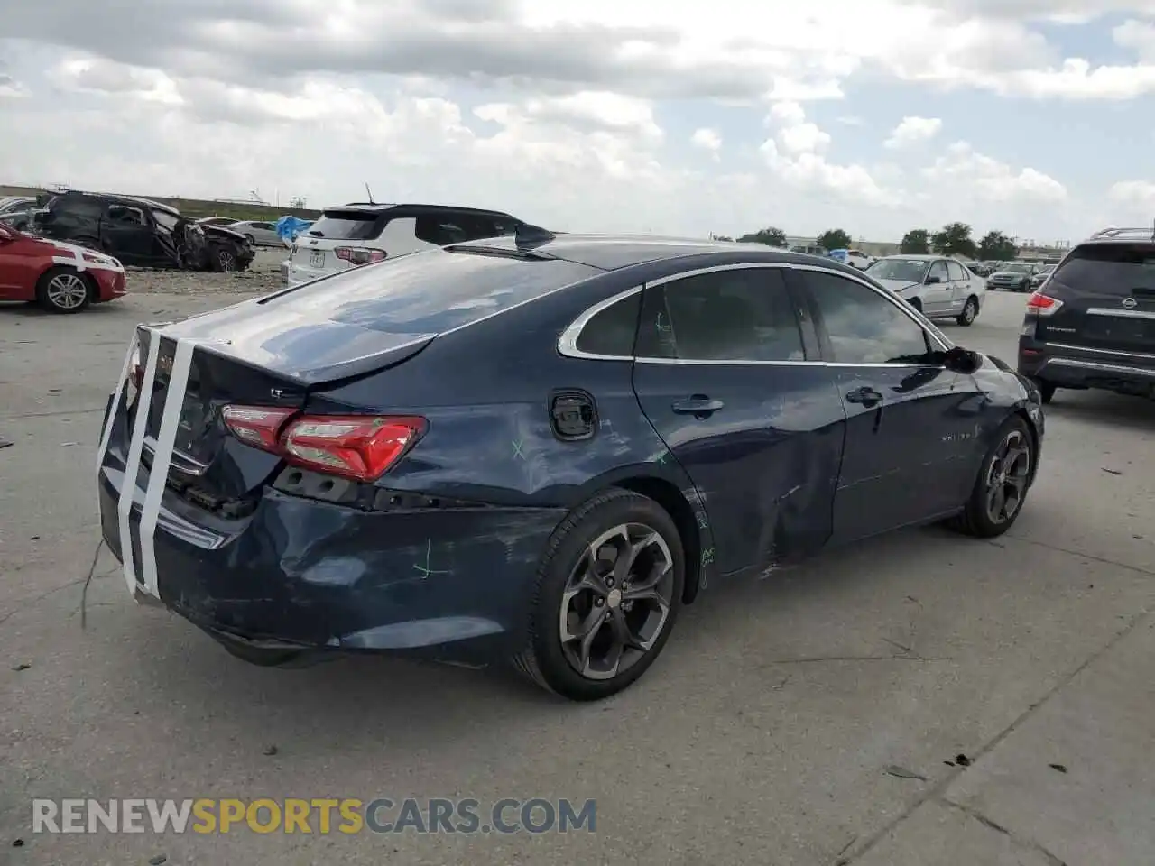 3 Photograph of a damaged car 1G1ZD5ST4NF145216 CHEVROLET MALIBU 2022