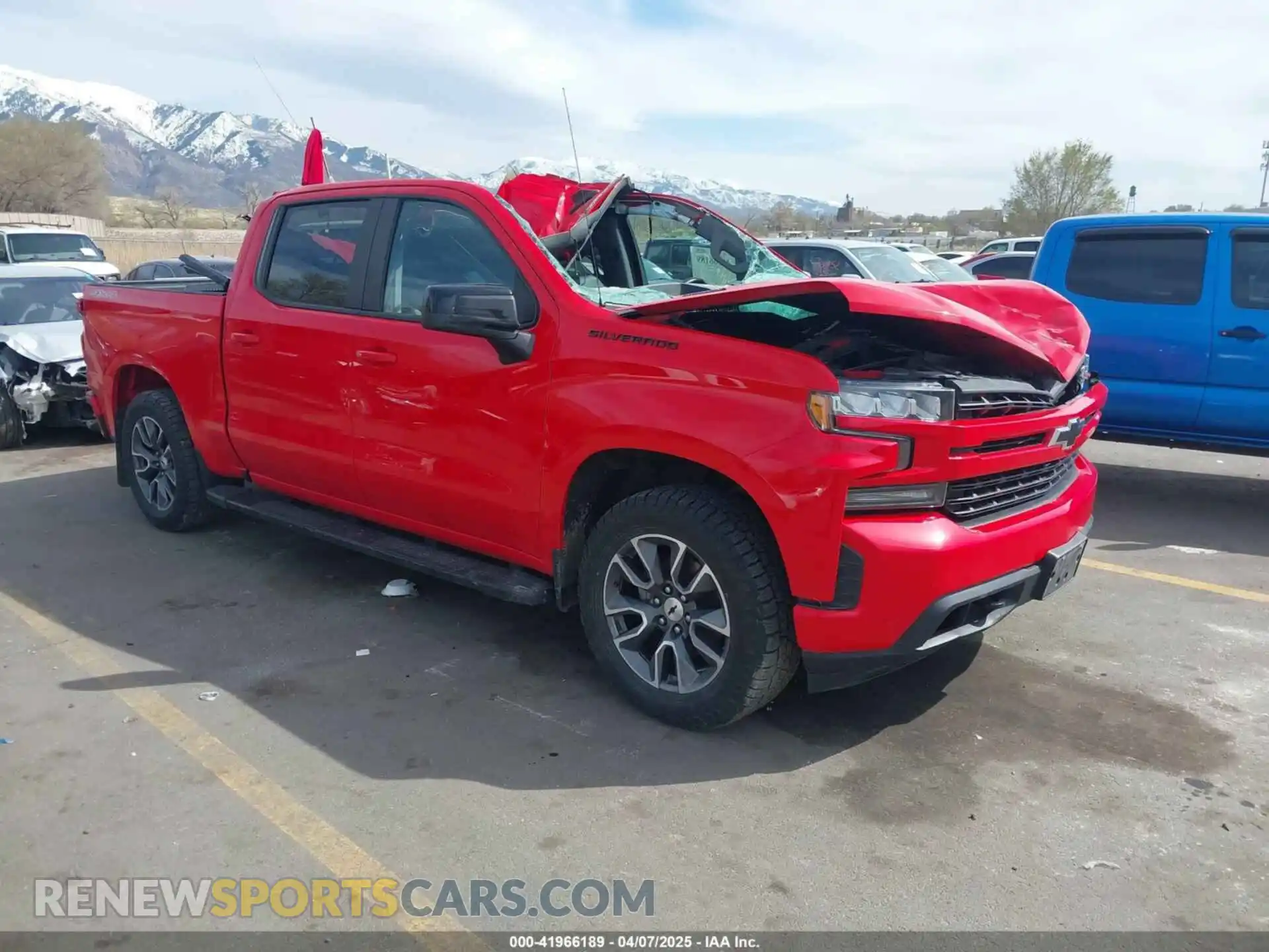 1 Photograph of a damaged car 3GCUYEET2LG410079 CHEVROLET SILVERADO 1500 2020