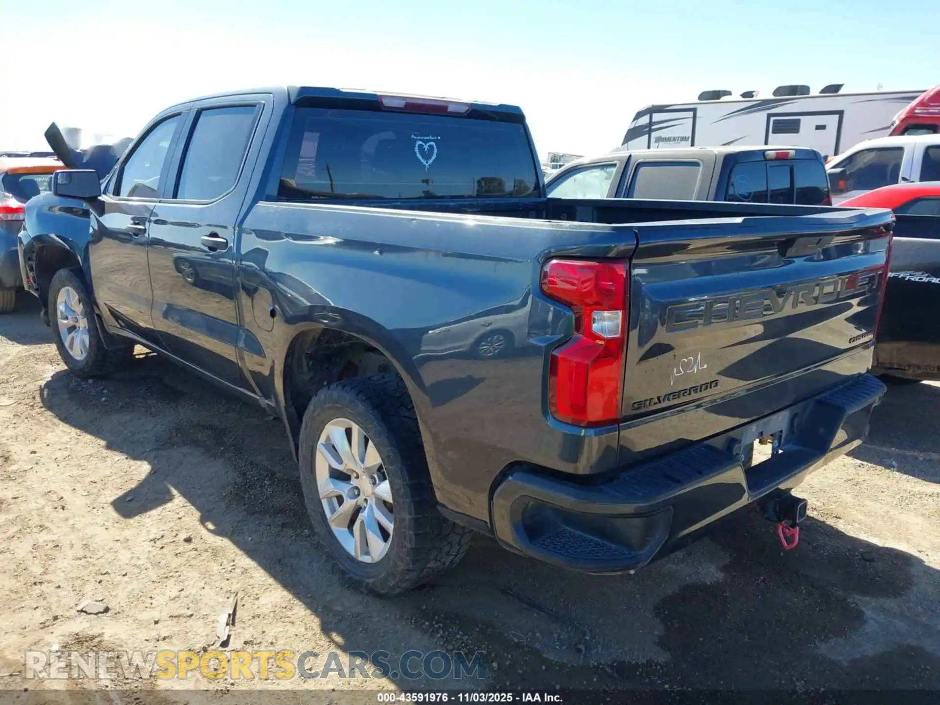 3 Photograph of a damaged car 1GCPWBEK0MZ282984 CHEVROLET SILVERADO 1500 2021