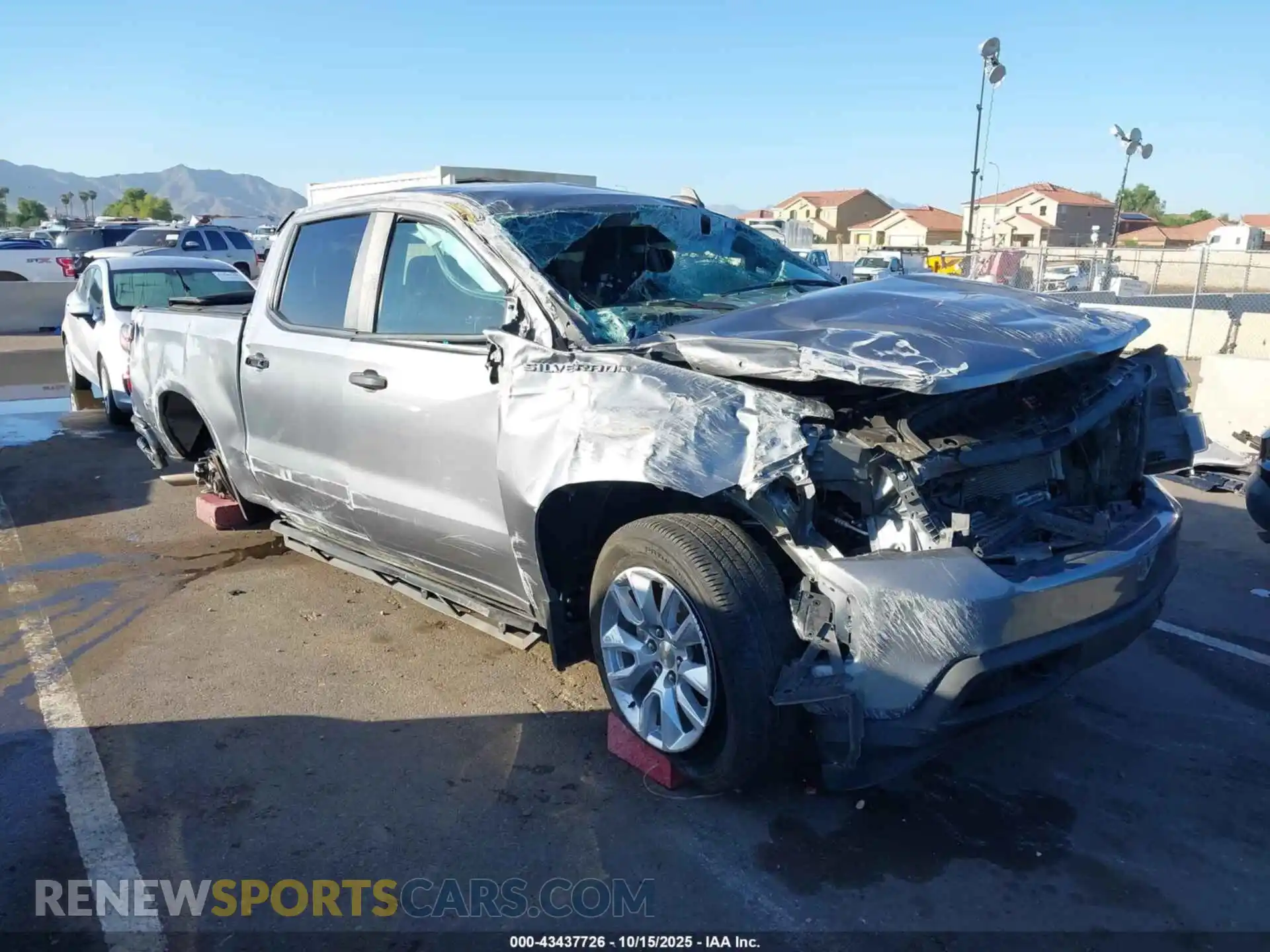 1 Photograph of a damaged car 1GCPWBEK3MZ148339 CHEVROLET SILVERADO 1500 2021