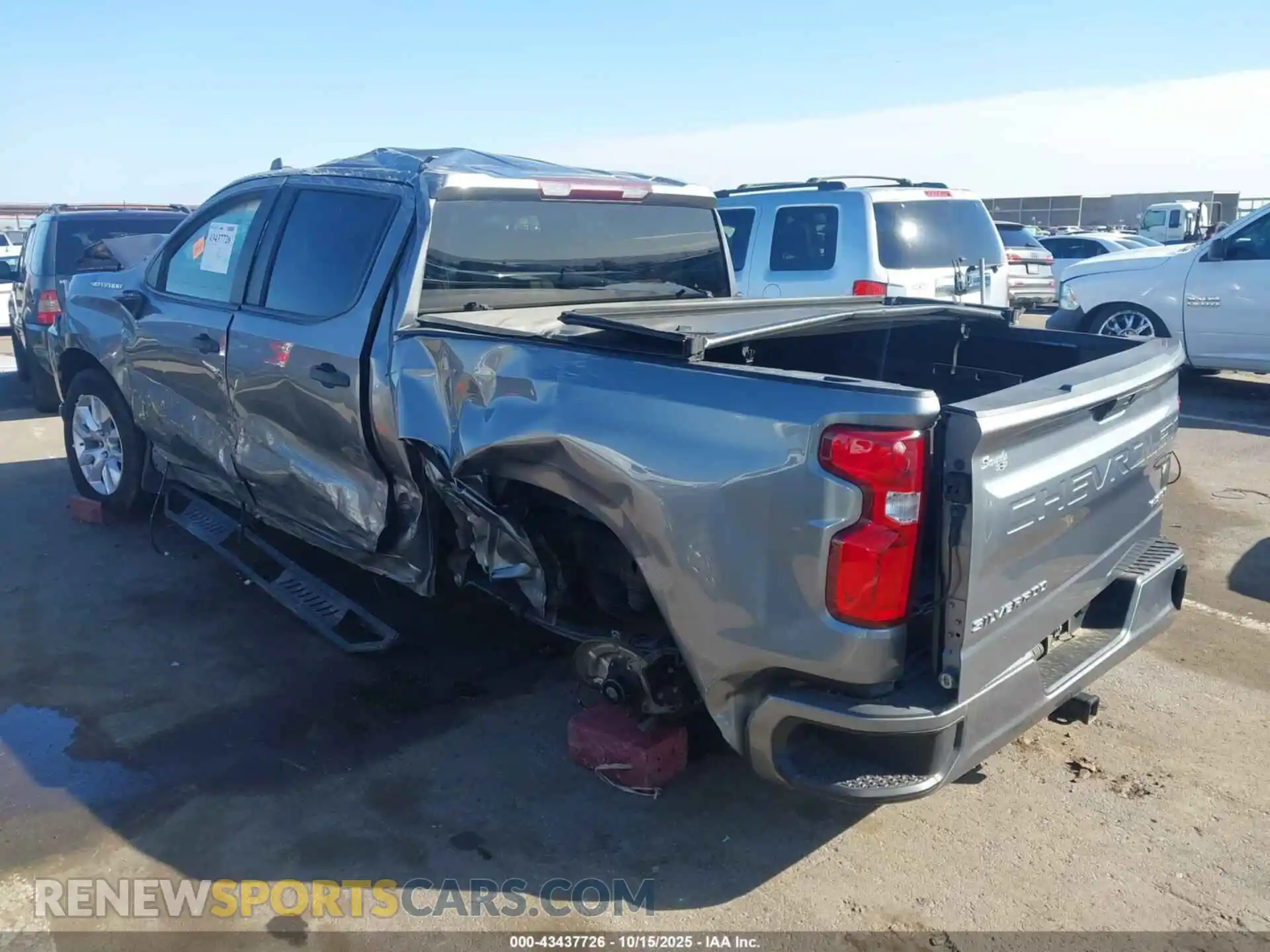 3 Photograph of a damaged car 1GCPWBEK3MZ148339 CHEVROLET SILVERADO 1500 2021
