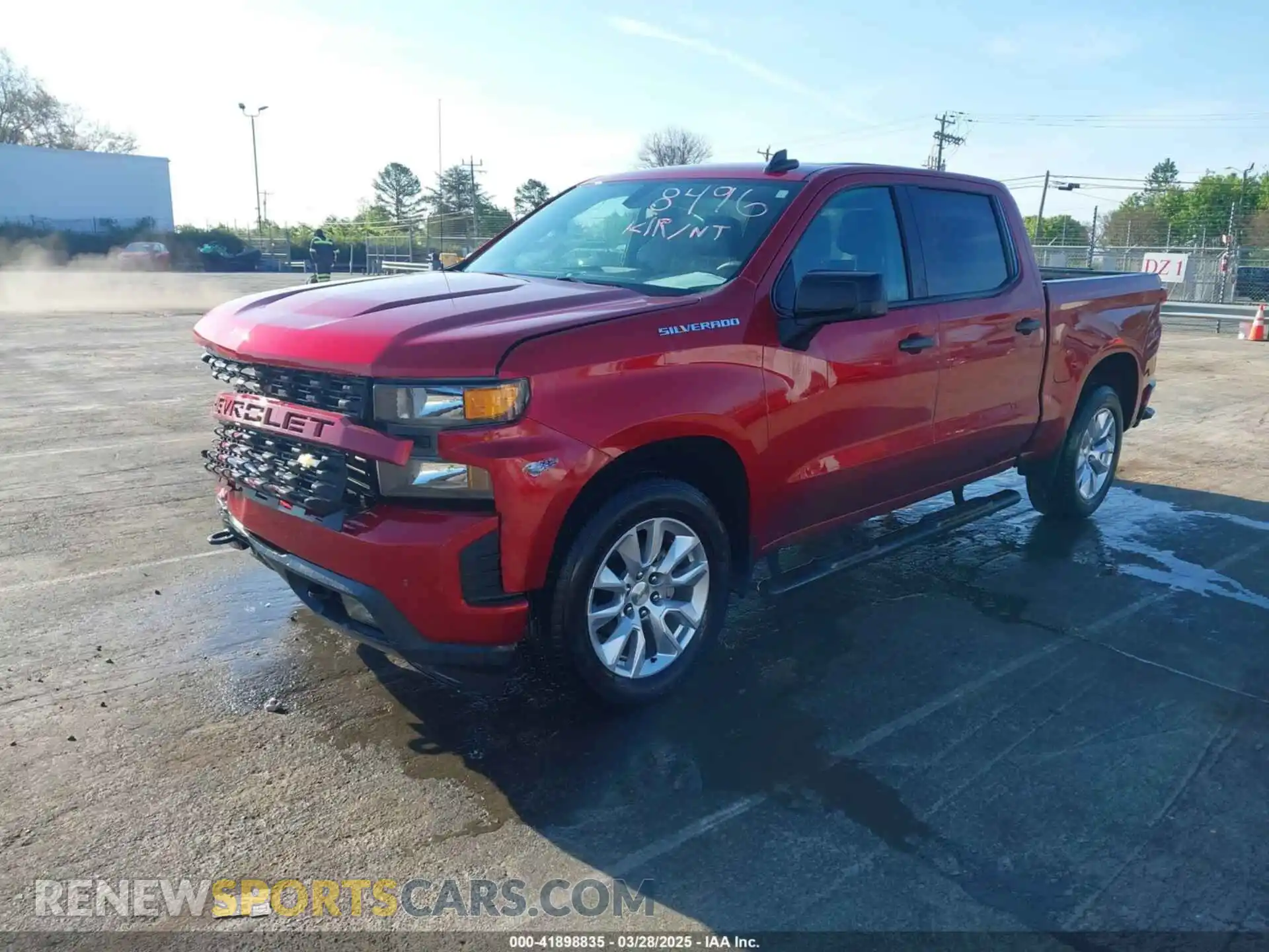 2 Photograph of a damaged car 1GCPWBEK3MZ228496 CHEVROLET SILVERADO 1500 2021