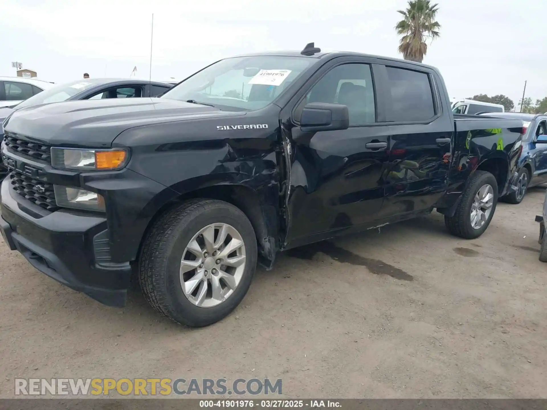 2 Photograph of a damaged car 1GCPWBEK7MZ150417 CHEVROLET SILVERADO 1500 2021