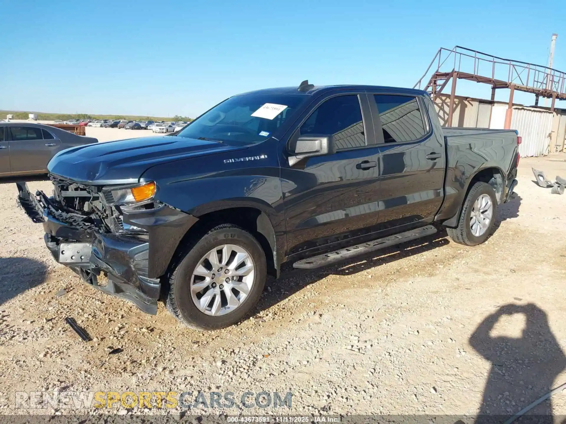 2 Photograph of a damaged car 1GCPWBEK8MZ289486 CHEVROLET SILVERADO 1500 2021