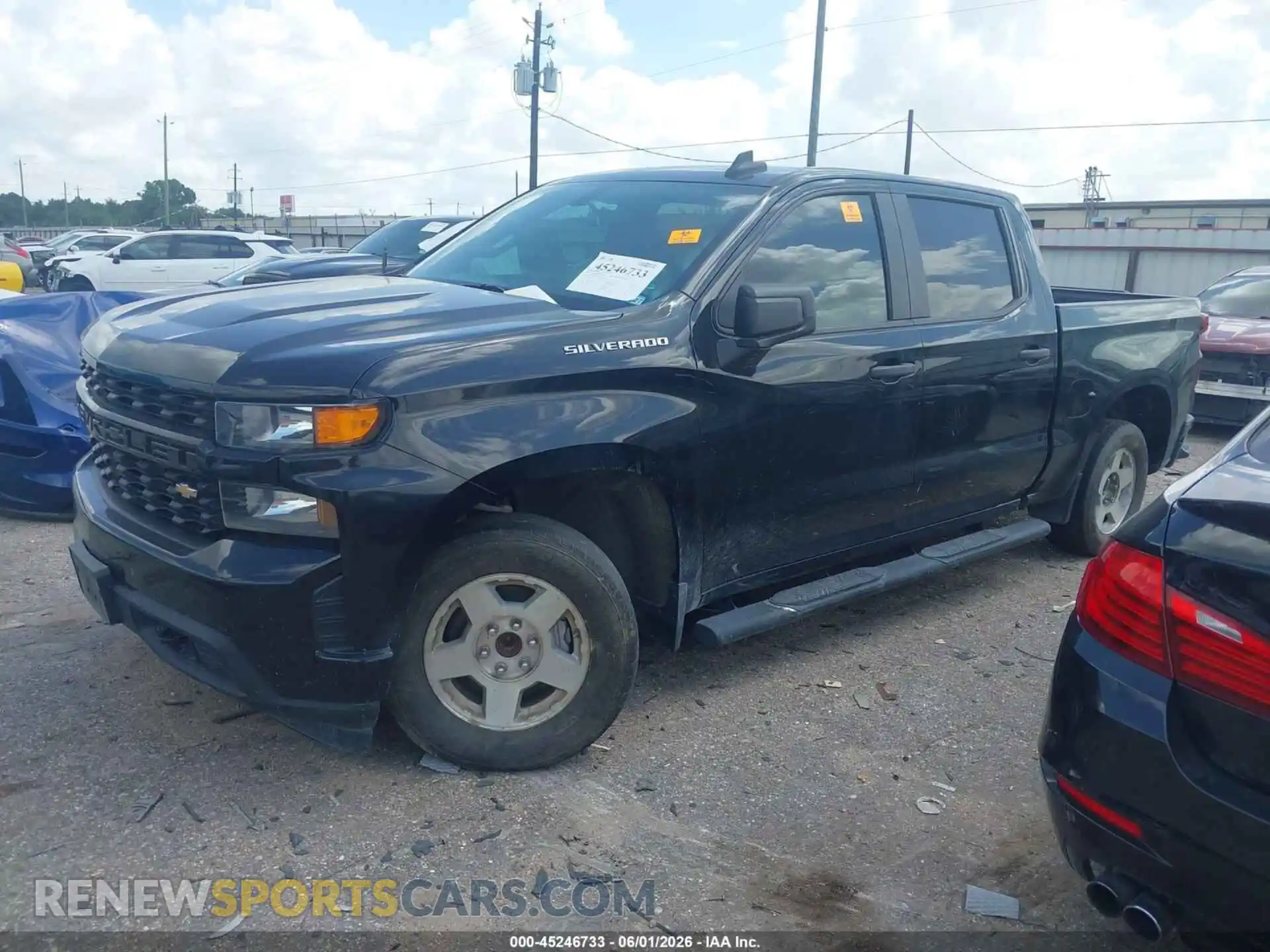 2 fotografías del automóvil dañado 1GCPWBEK9MZ175416 CHEVROLET SILVERADO 1500 2021