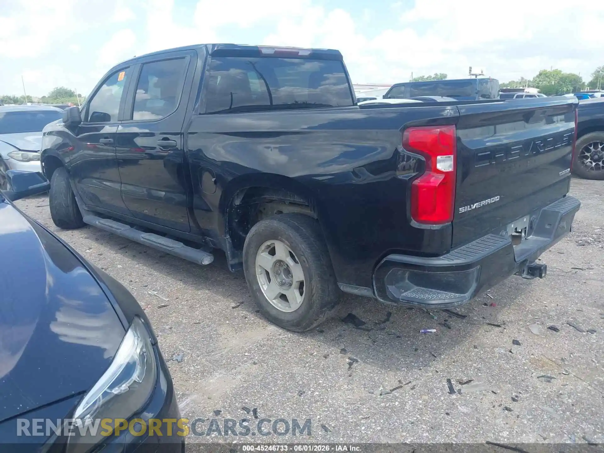 3 fotografías del automóvil dañado 1GCPWBEK9MZ175416 CHEVROLET SILVERADO 1500 2021